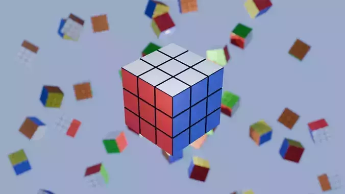 Low Poly Rubiks Cube