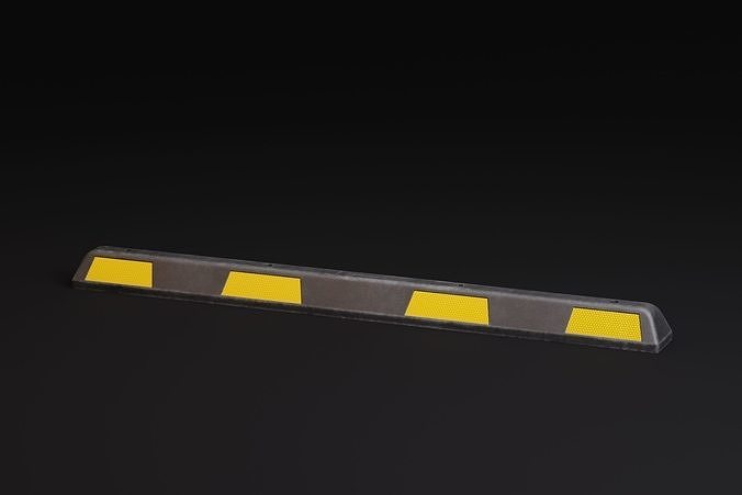 Car Parking Stop PBR Game-Ready Low-poly 3D model 4