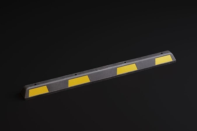 Car Parking Stop PBR Game-Ready Low-poly 3D model 2