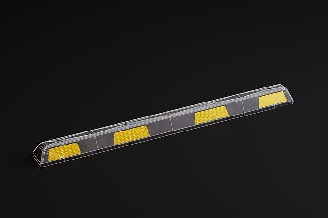 Car Parking Stop PBR Game-Ready Low-poly 3D model 7