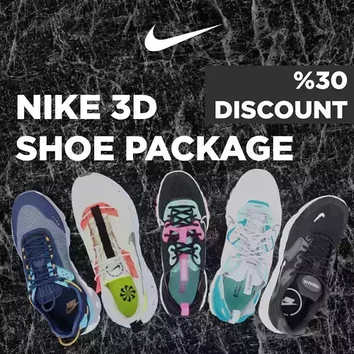 NIKE 3D SHOE PACKAGE  3D model