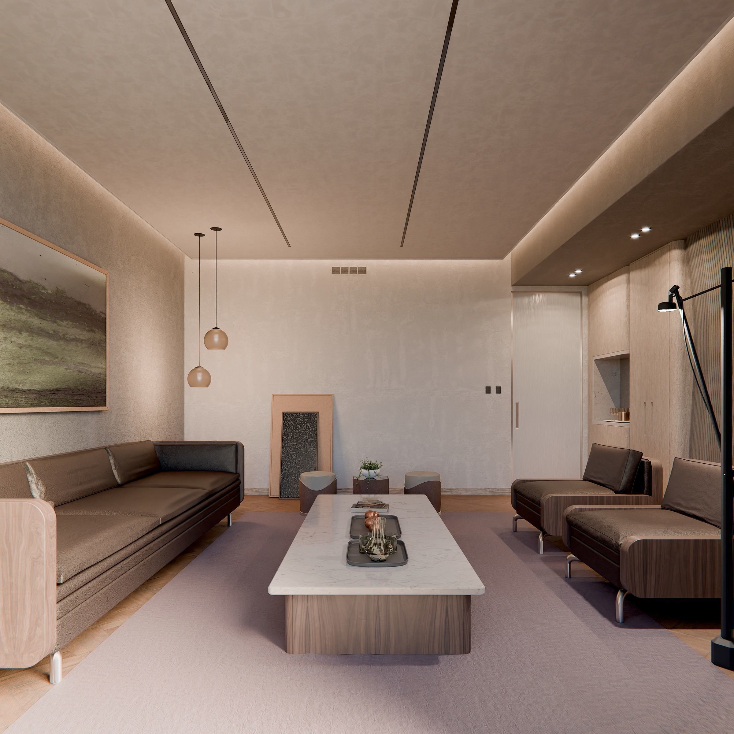 Living Room 3D model_2