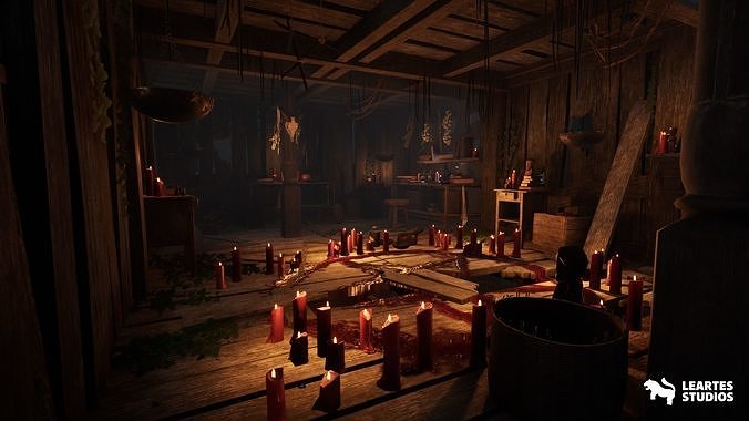 Witch Village Environment Low-poly 3D model 4