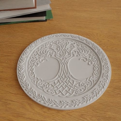 celtic tree coaster - wall decor - table top stl 3D print model