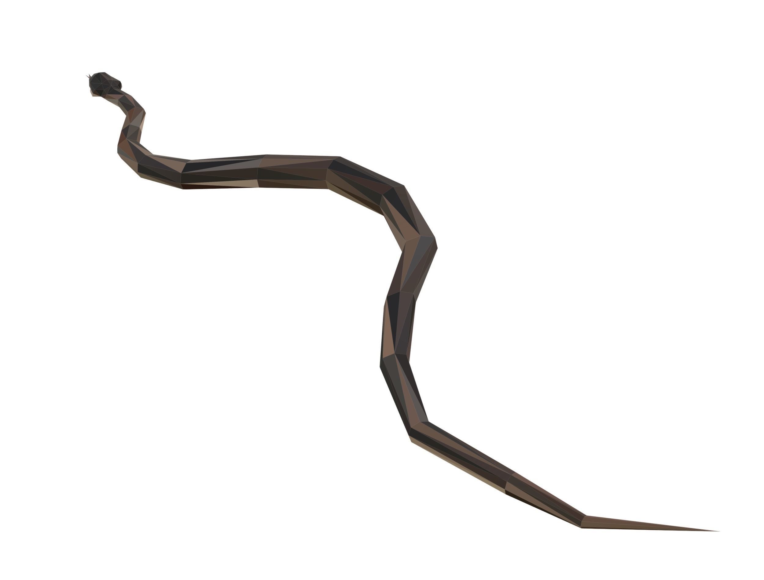 Animated Snake Lowpoly Art Style Low-poly 3D model_25