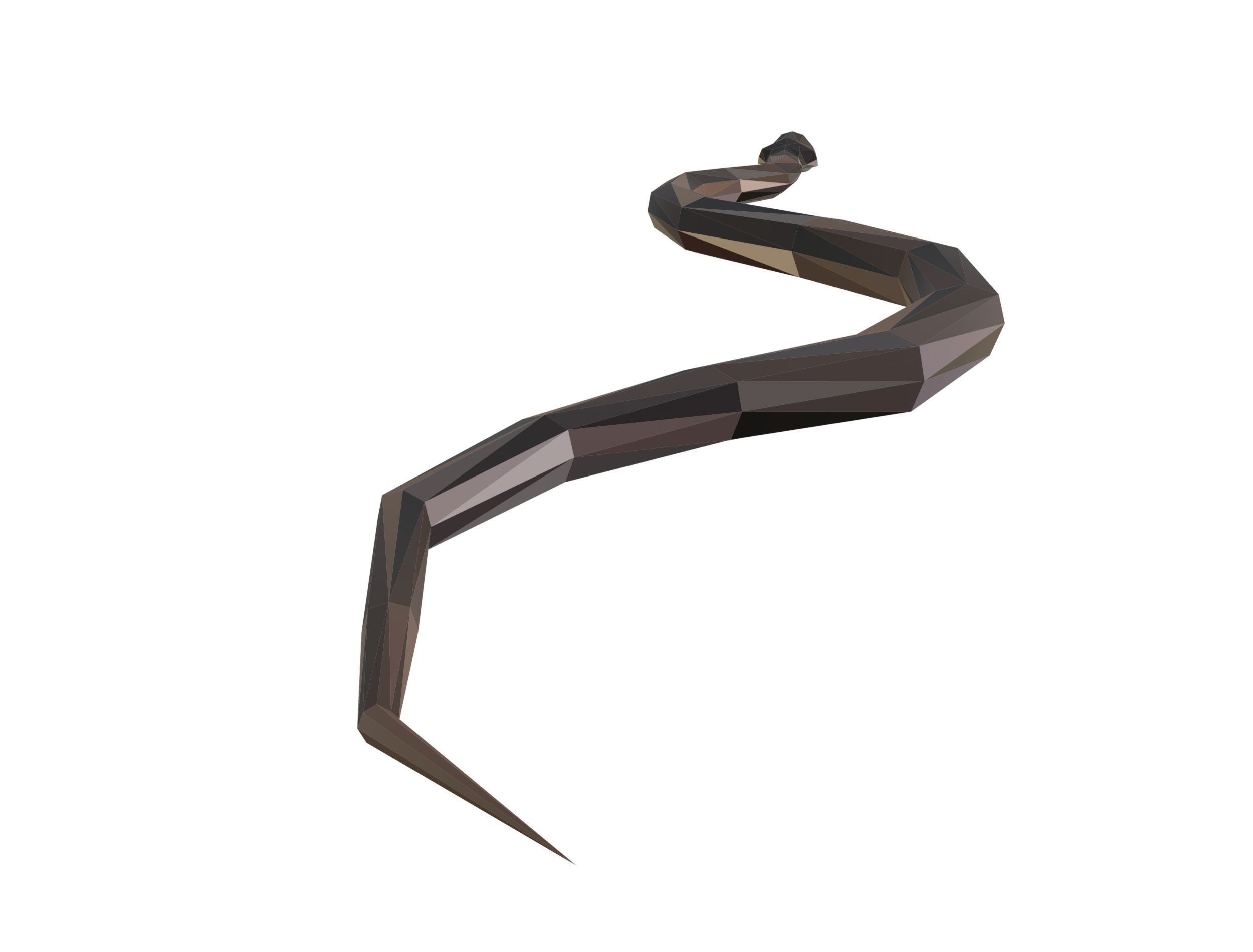 Animated Snake Lowpoly Art Style Low-poly 3D model_21