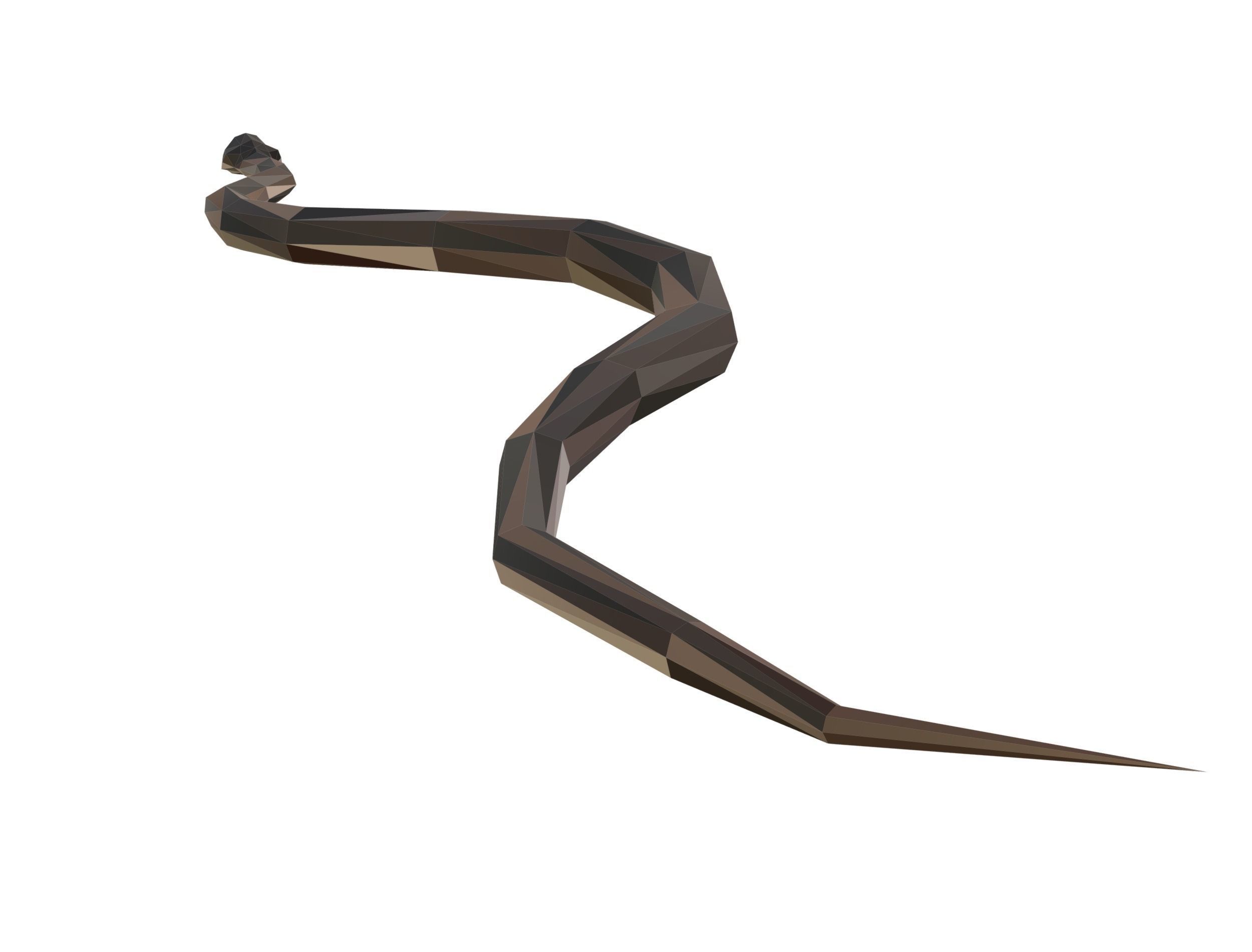 Animated Snake Lowpoly Art Style Low-poly 3D model_22