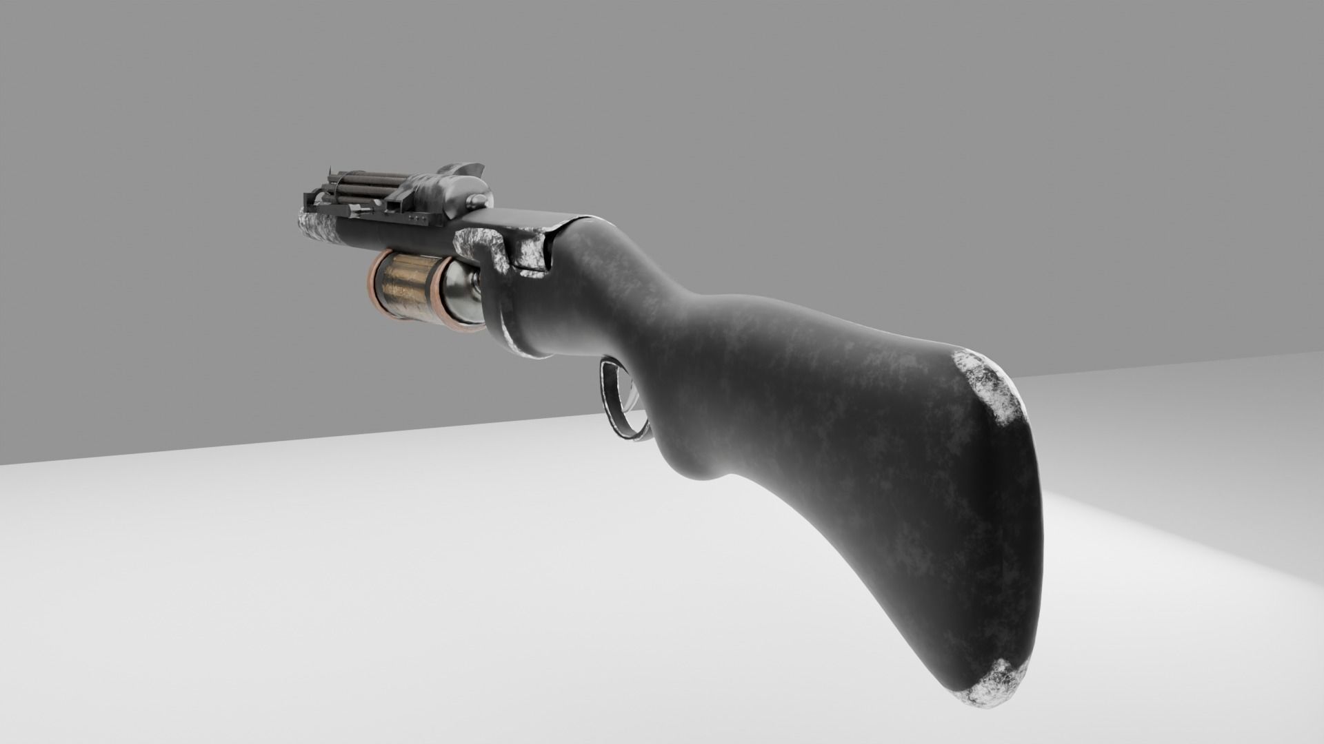 gun for game use  3D model_4