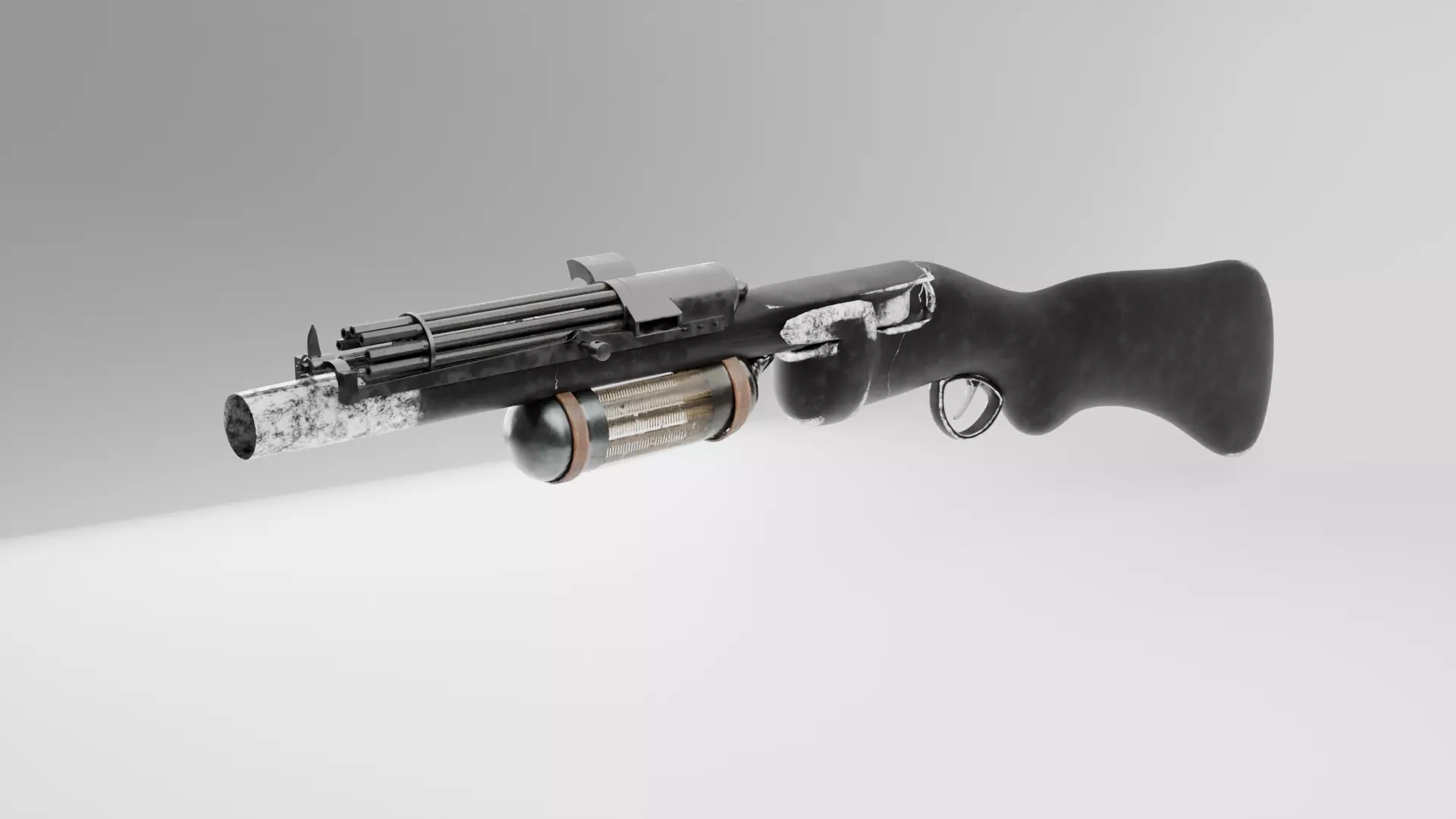 gun for game use  3D model_0