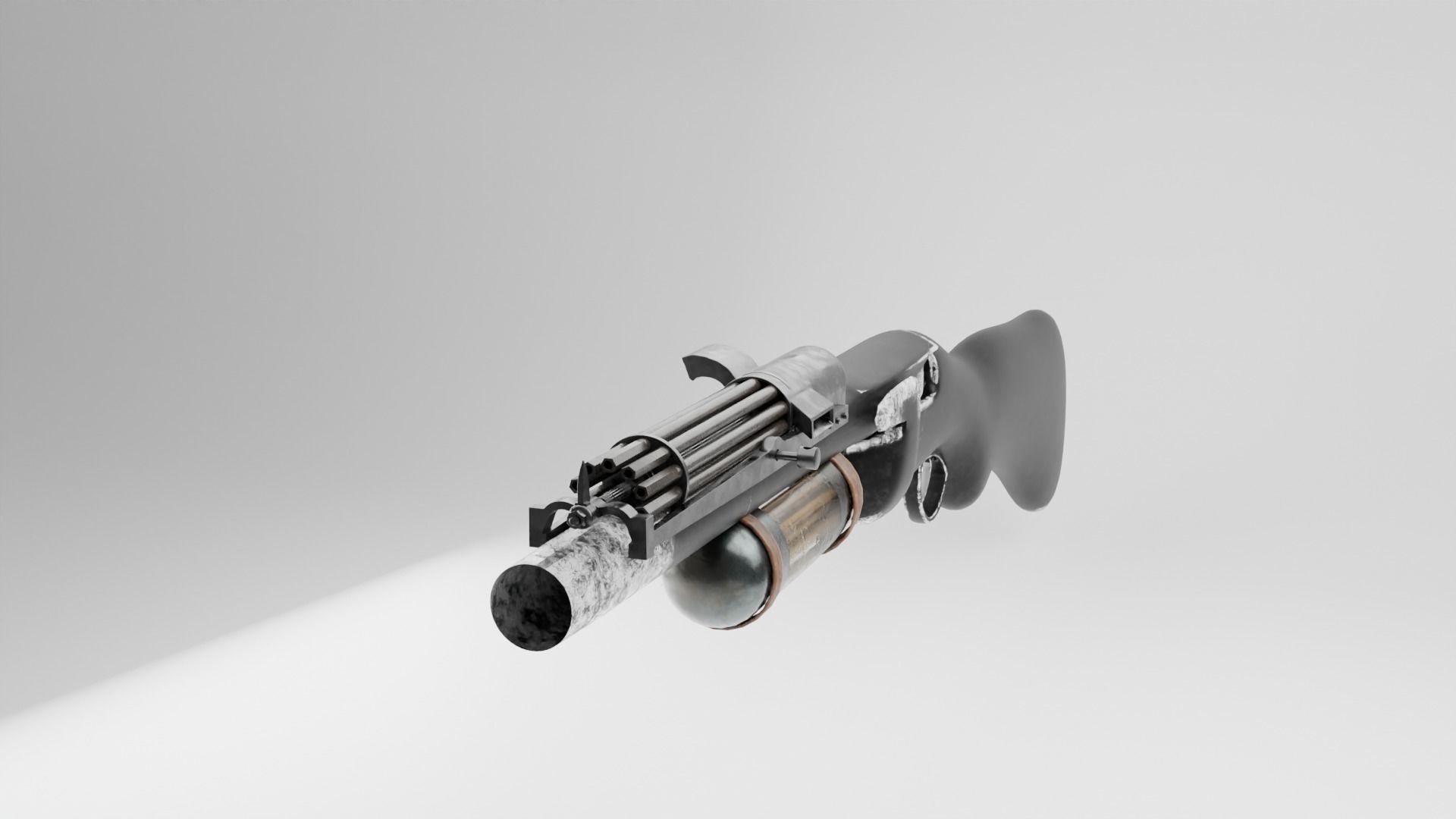 gun for game use  3D model_1