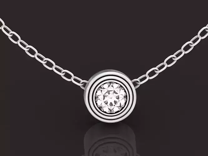 pendant with round diamond 1293 