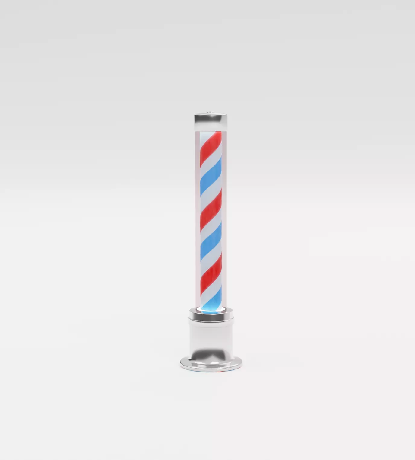 Barber shop pole Free 3D model_0
