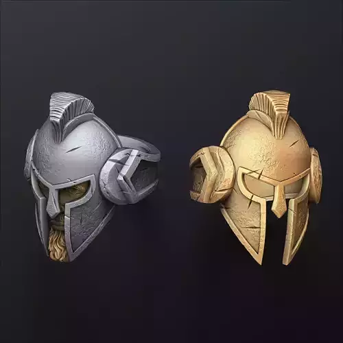 Warrior Helmet Ring V2 3D print model