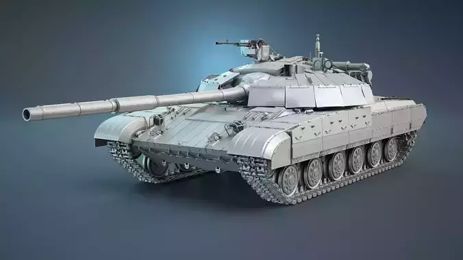 T-64BM Bulat Tank High-Poly