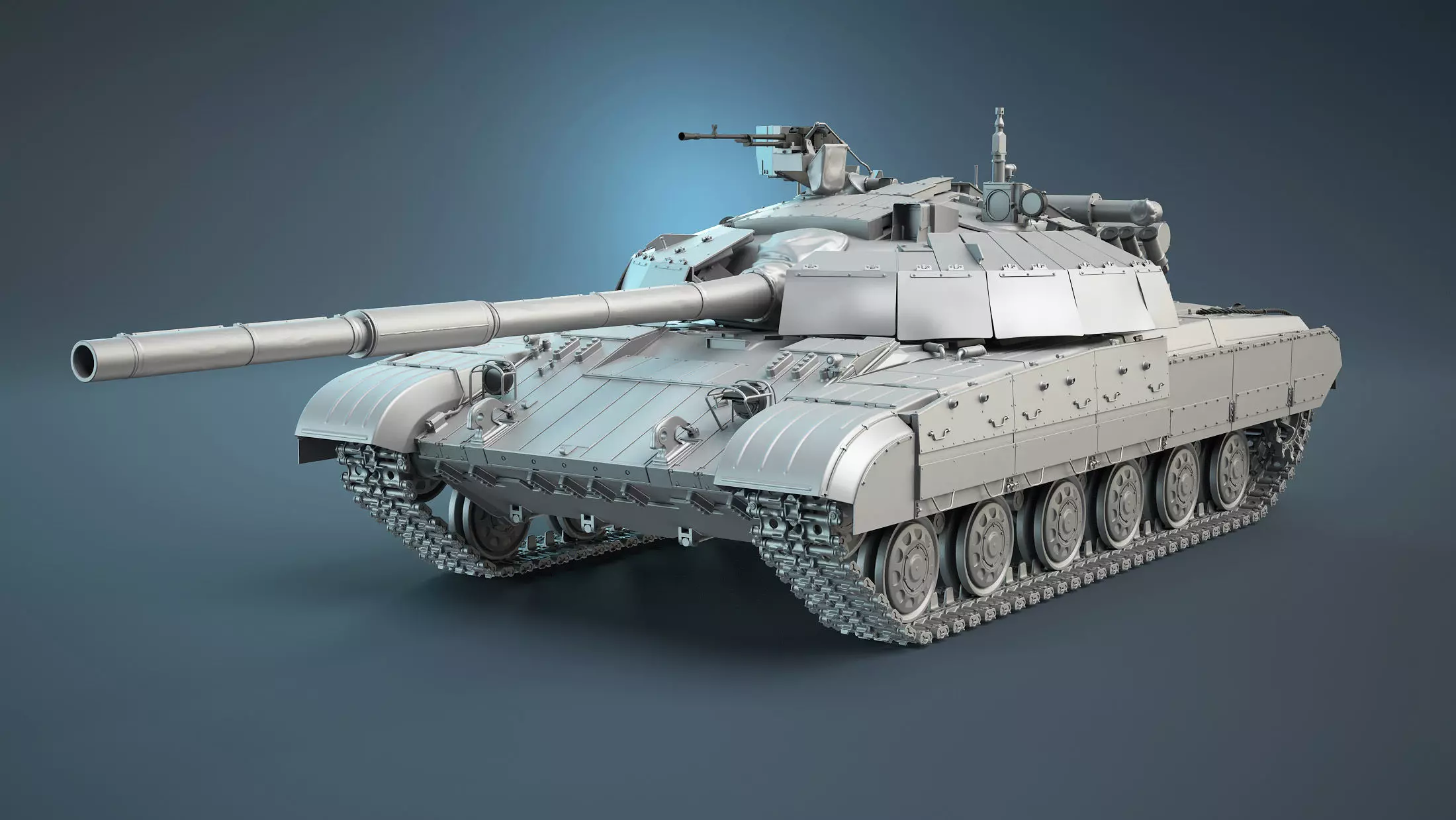 T-64BM Bulat Tank High-Poly 3D model