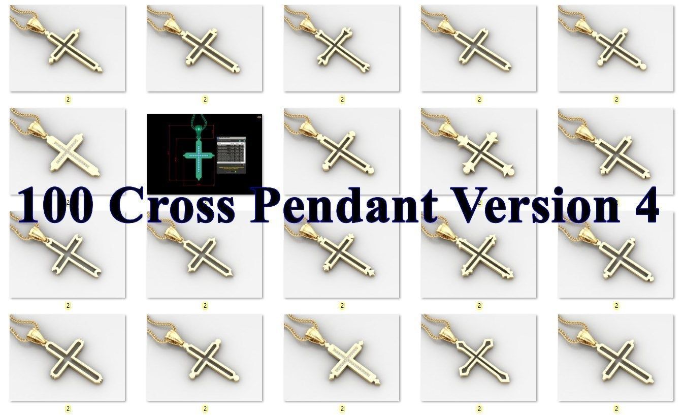 Cross Jesus Christ Pendant Album Version 4 Bulk Discount 3D Model Collection_6