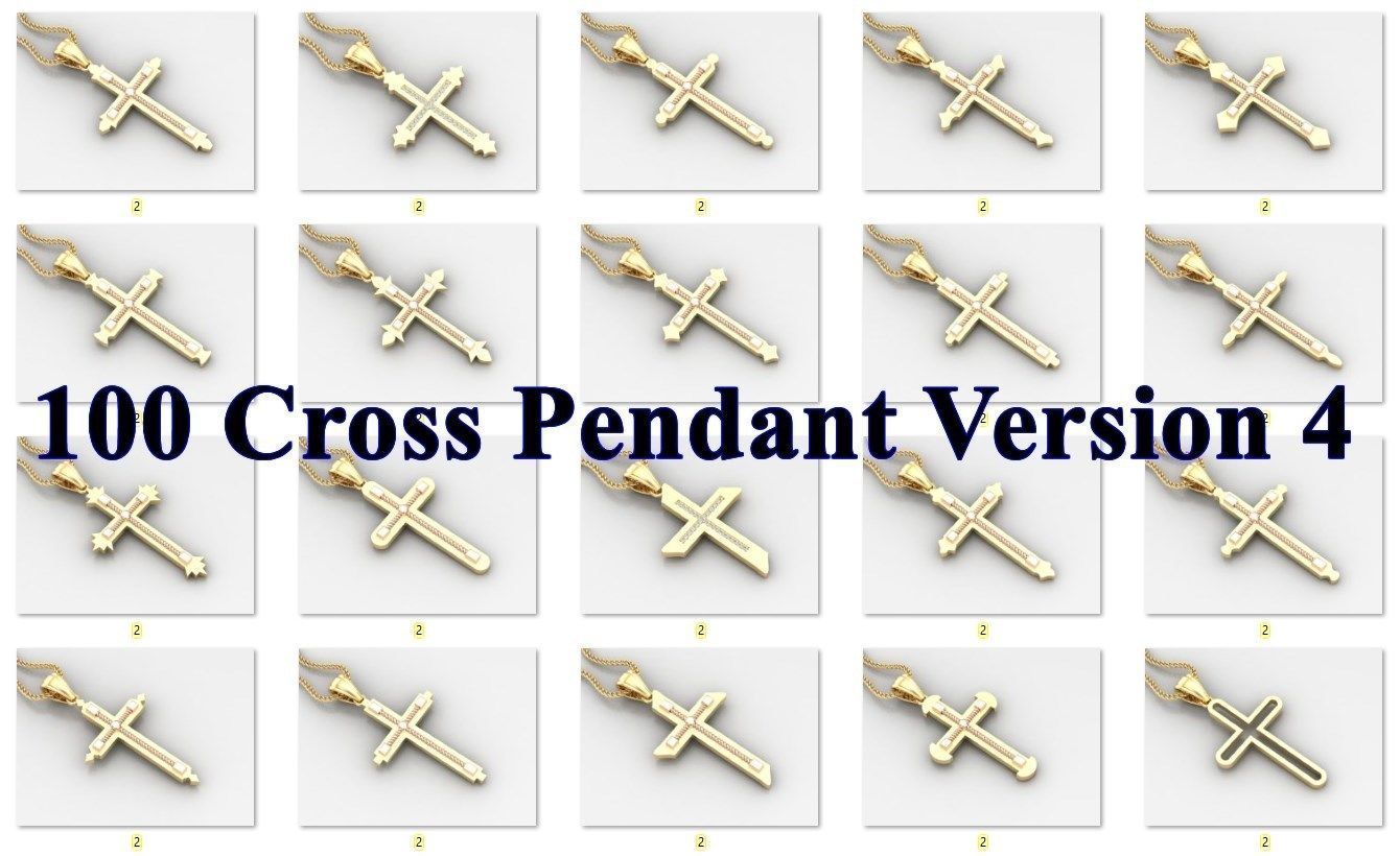 Cross Jesus Christ Pendant Album Version 4 Bulk Discount 3D Model Collection_2