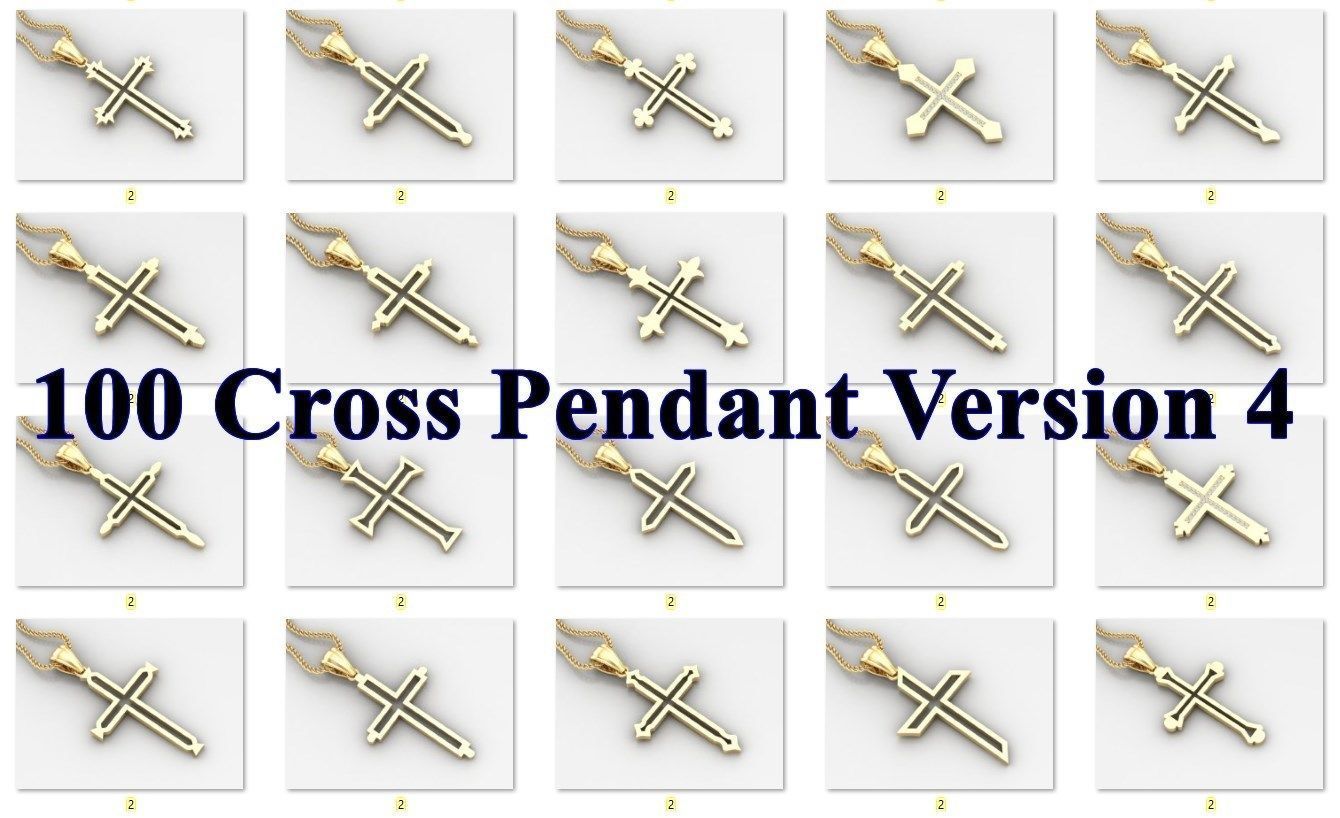 Cross Jesus Christ Pendant Album Version 4 Bulk Discount 3D Model Collection_1