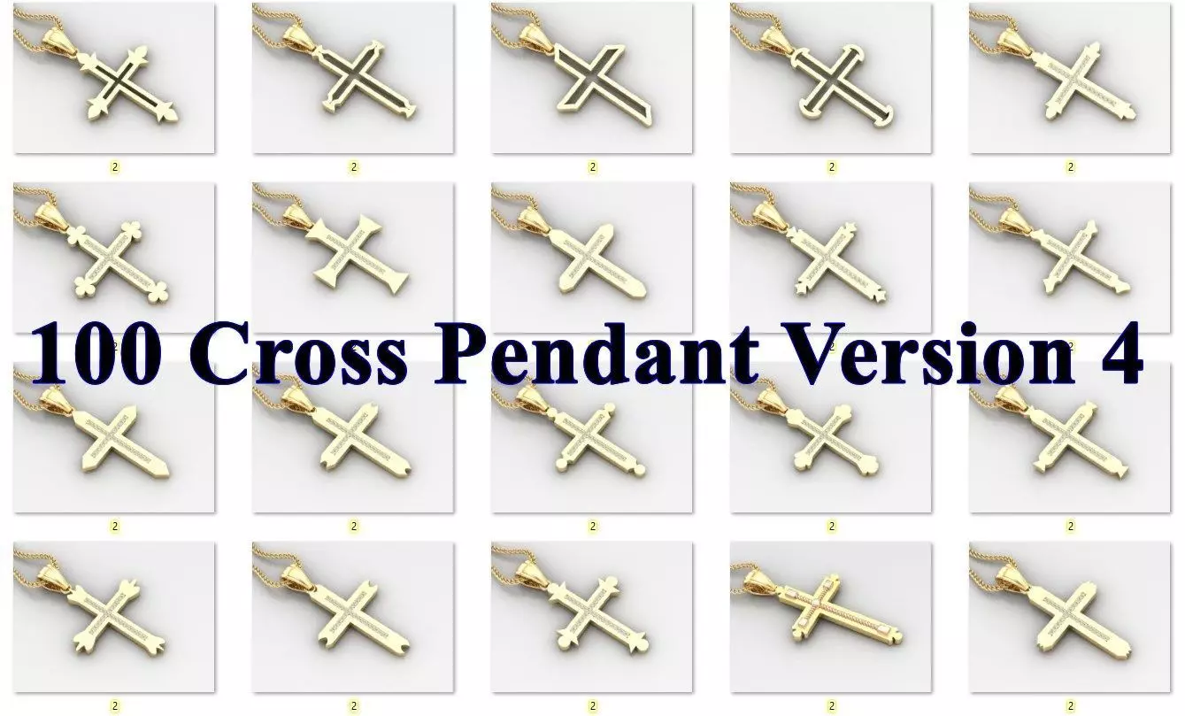Cross Jesus Christ Pendant Album Version 4 Bulk Discount 3D Model Collection_0
