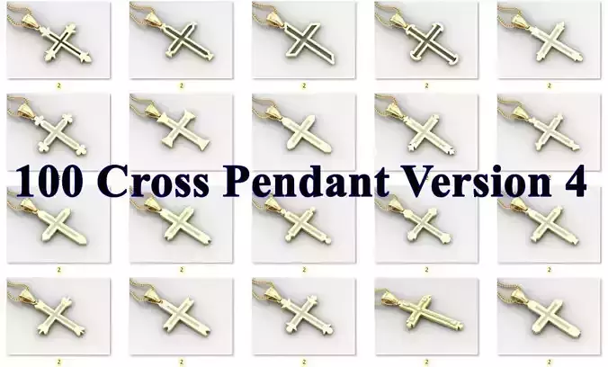 Cross Jesus Christ Pendant Album Version 4 Bulk Discount 3D Model Collection