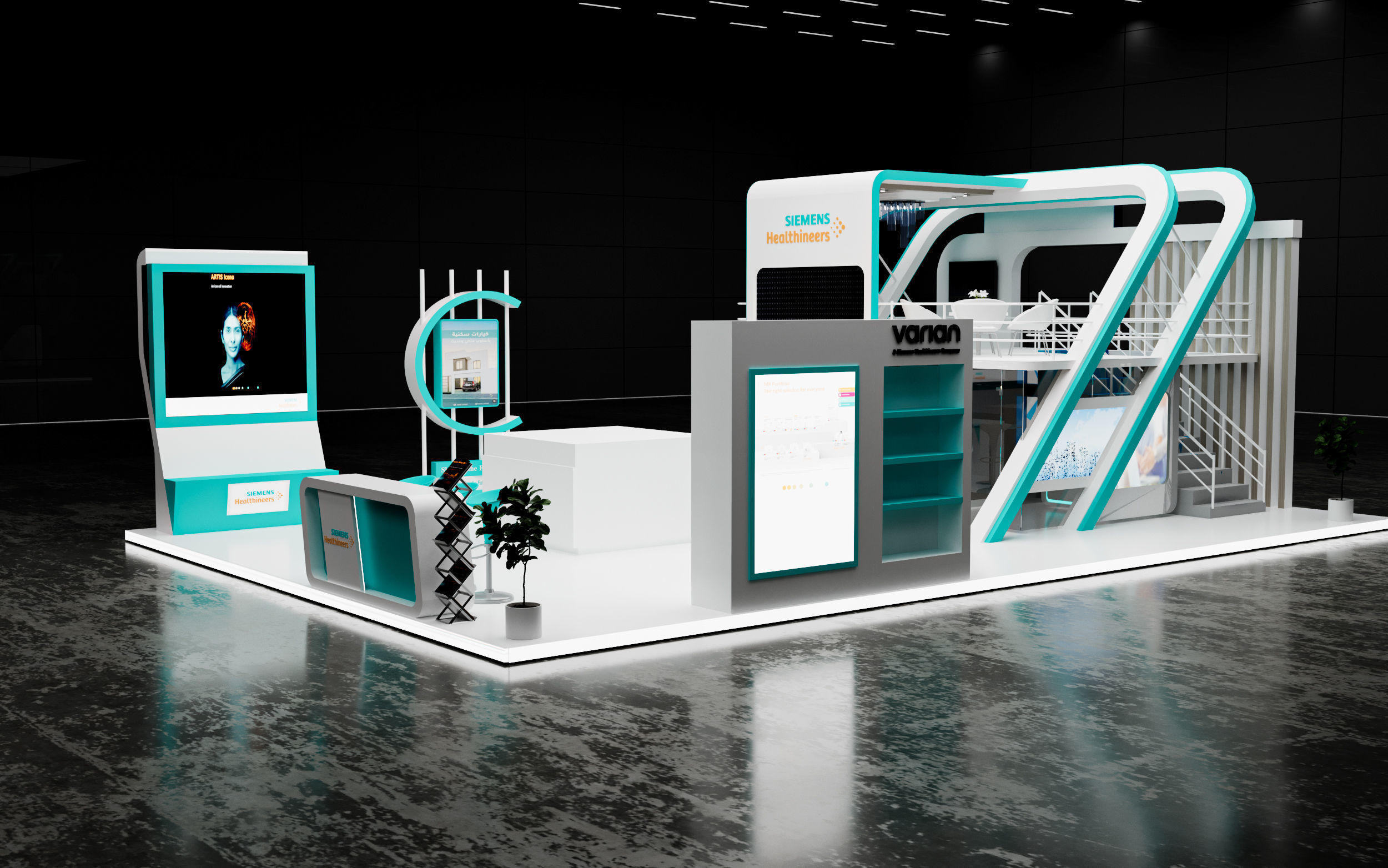 booth 8x12 two floor  3D model_9
