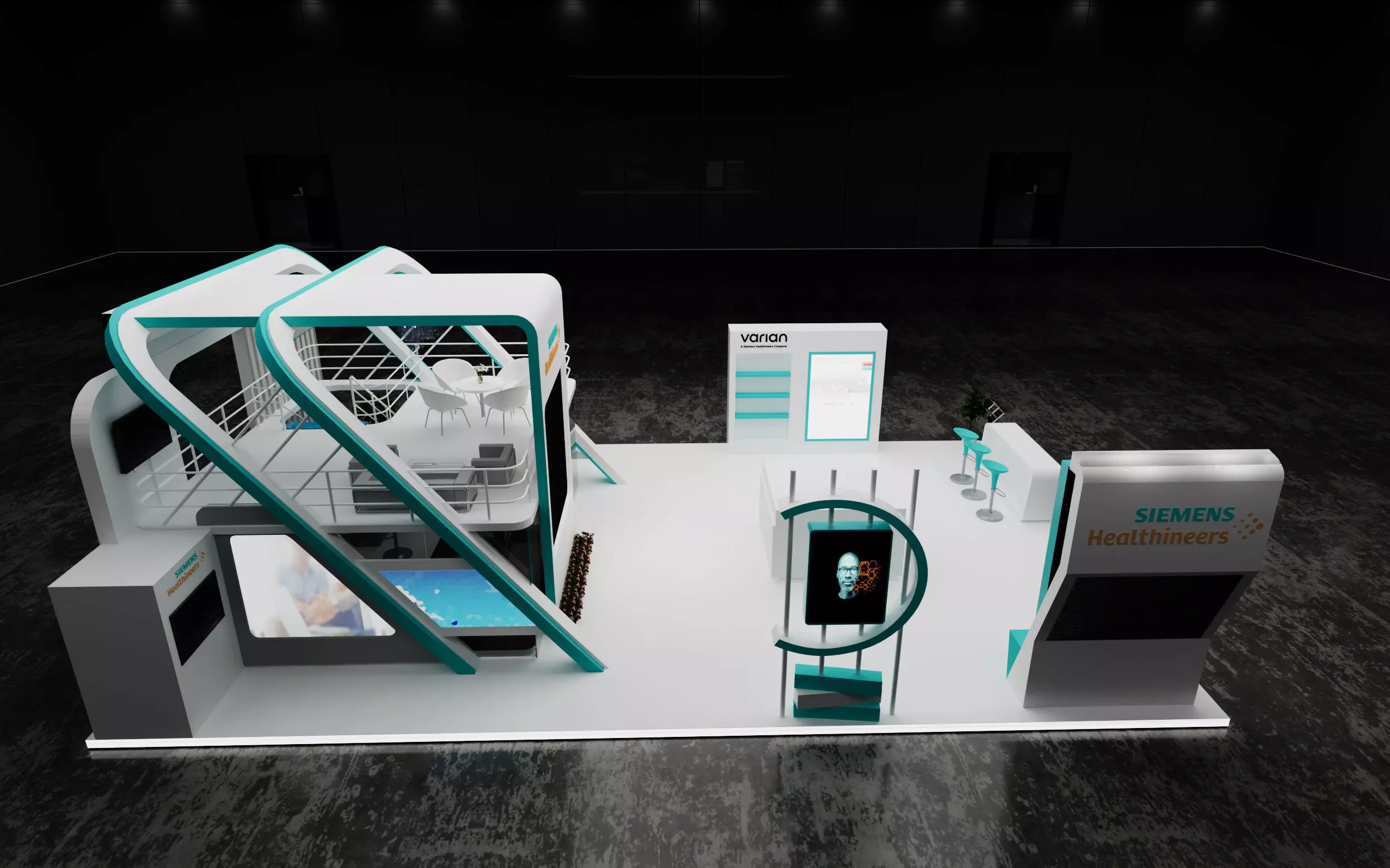 booth 8x12 two floor  3D model_0