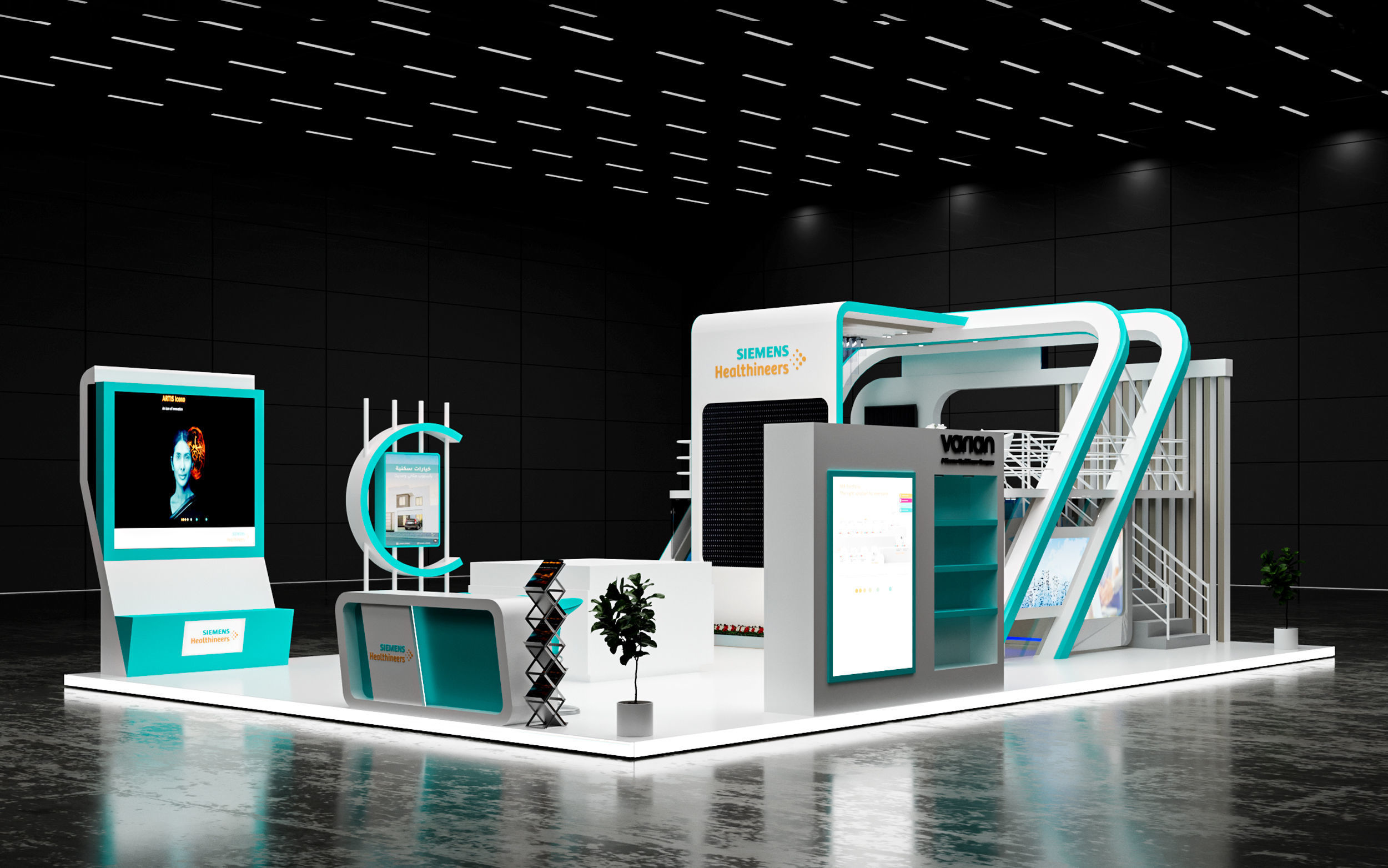 booth 8x12 two floor  3D model_5