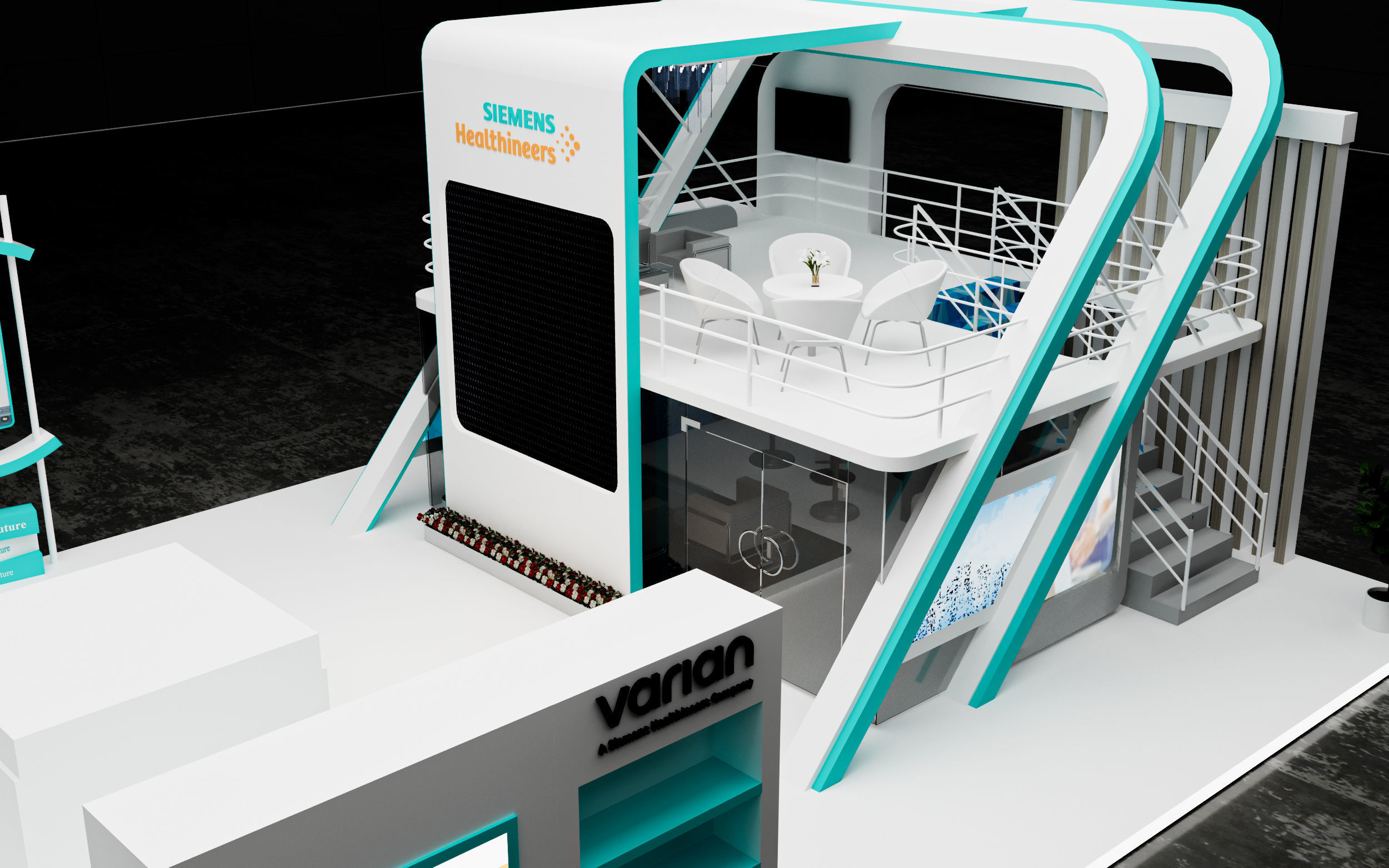 booth 8x12 two floor  3D model_6