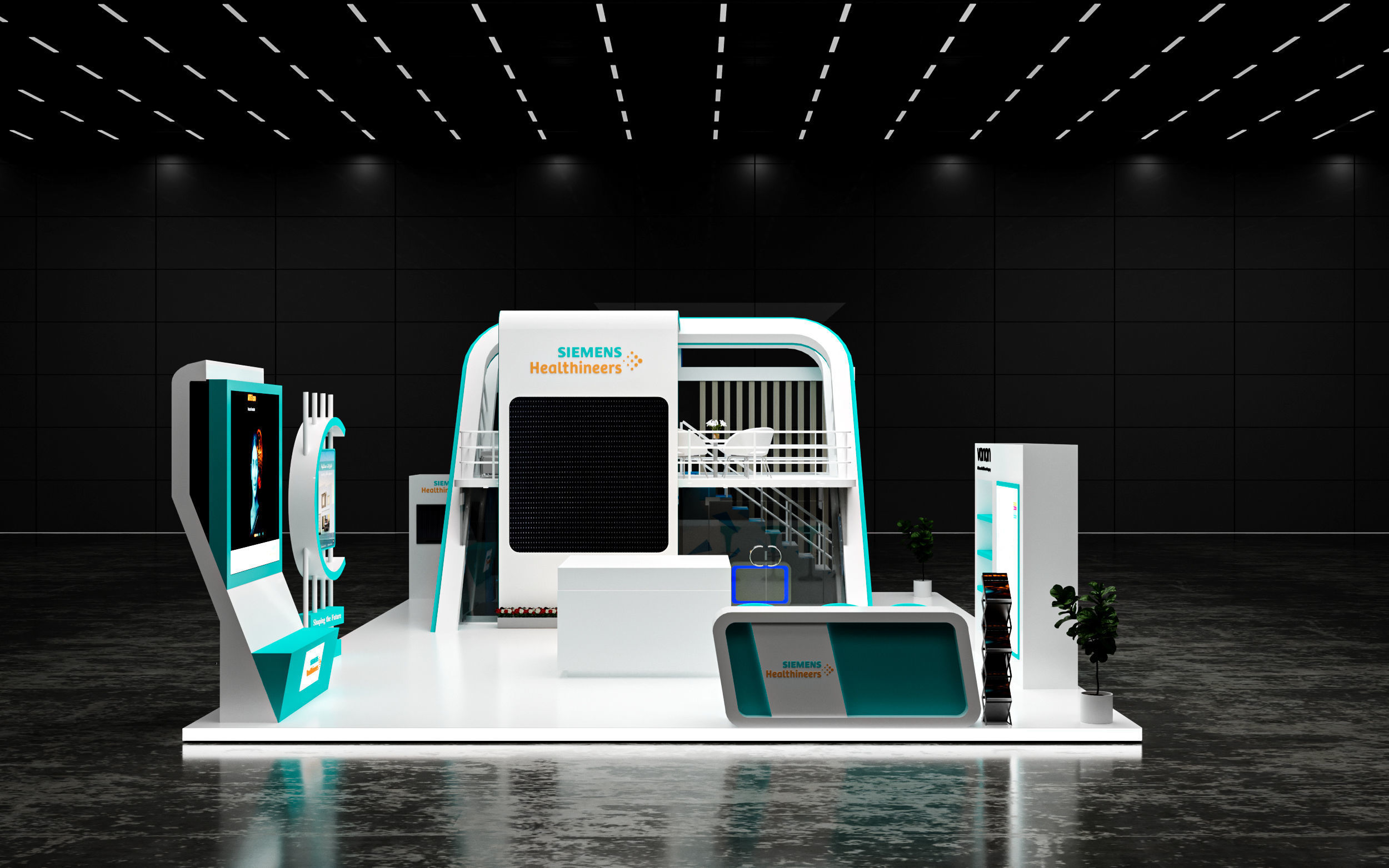 booth 8x12 two floor  3D model_3