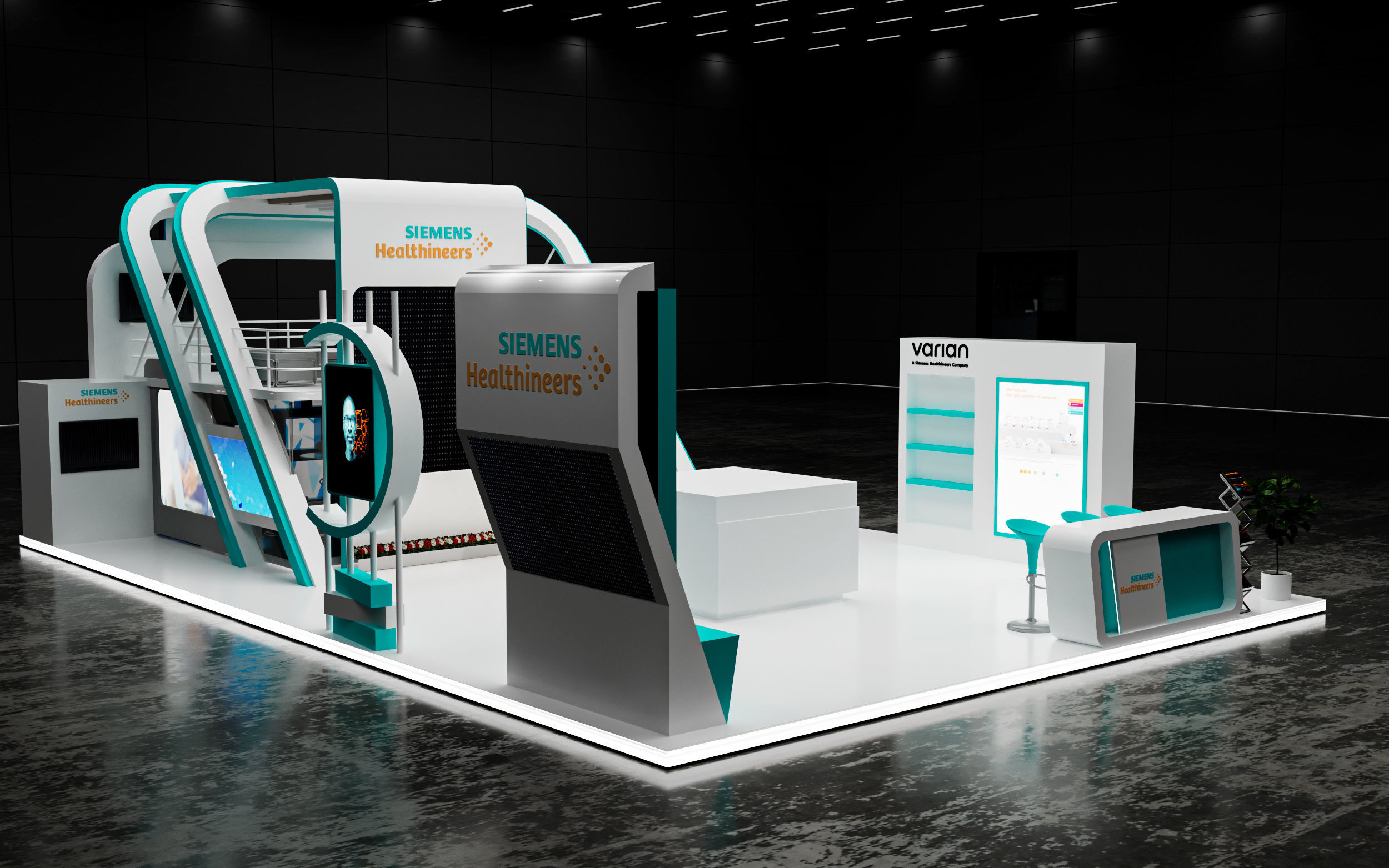 booth 8x12 two floor  3D model_4