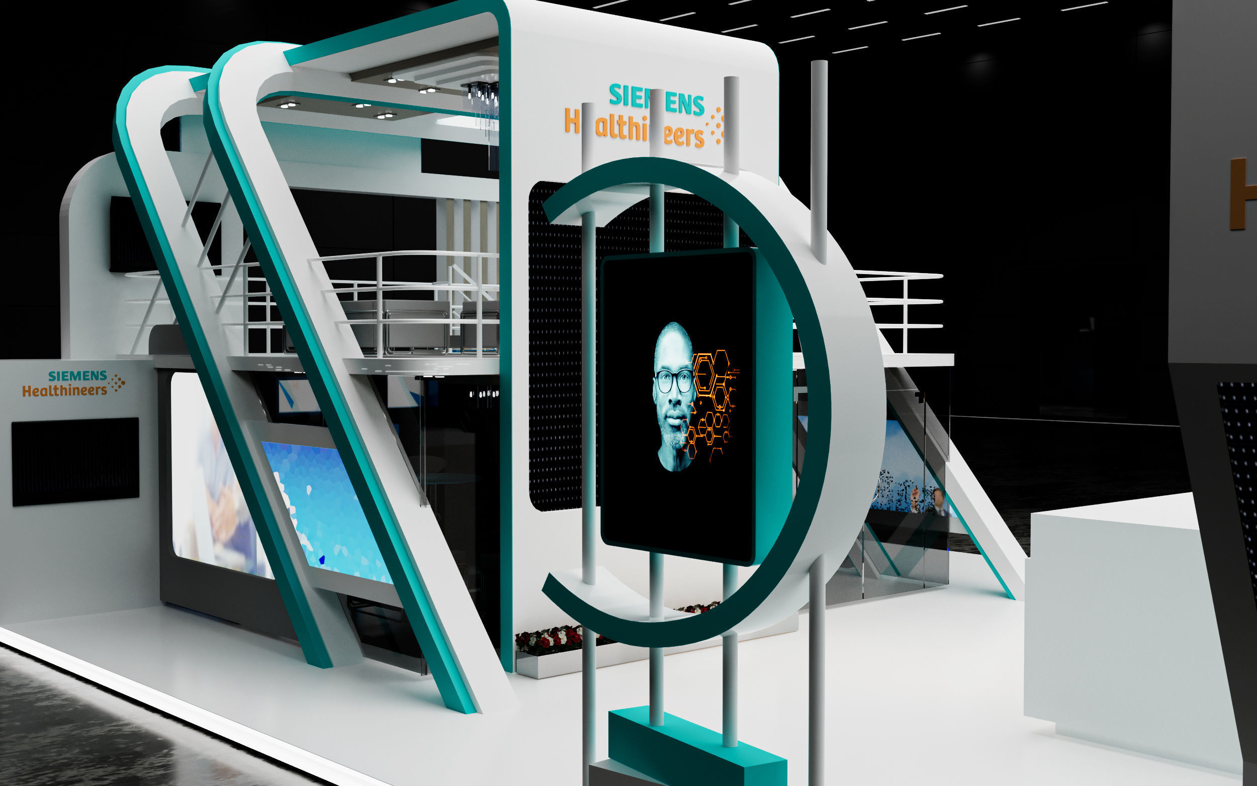 booth 8x12 two floor  3D model_8