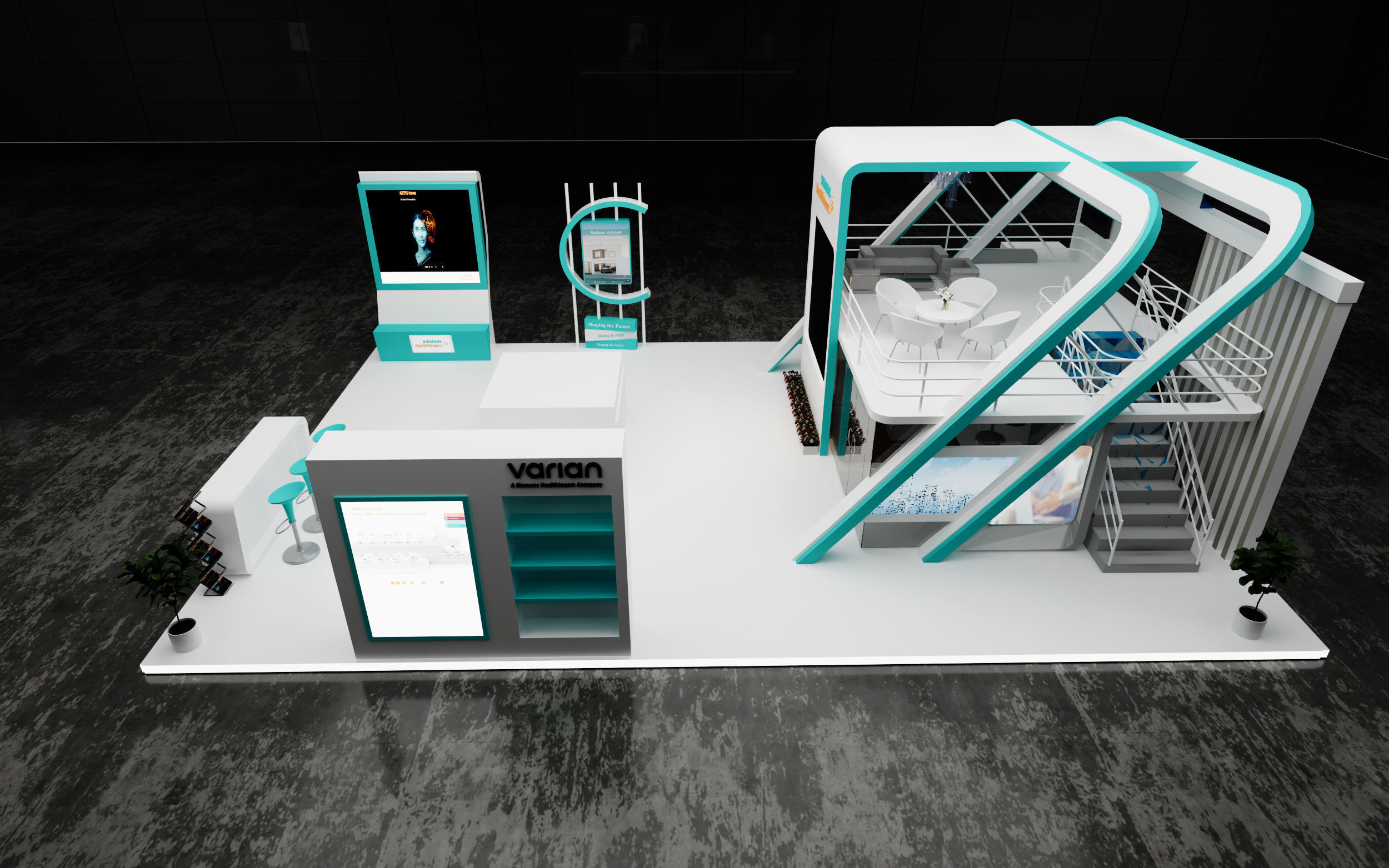 booth 8x12 two floor  3D model_10