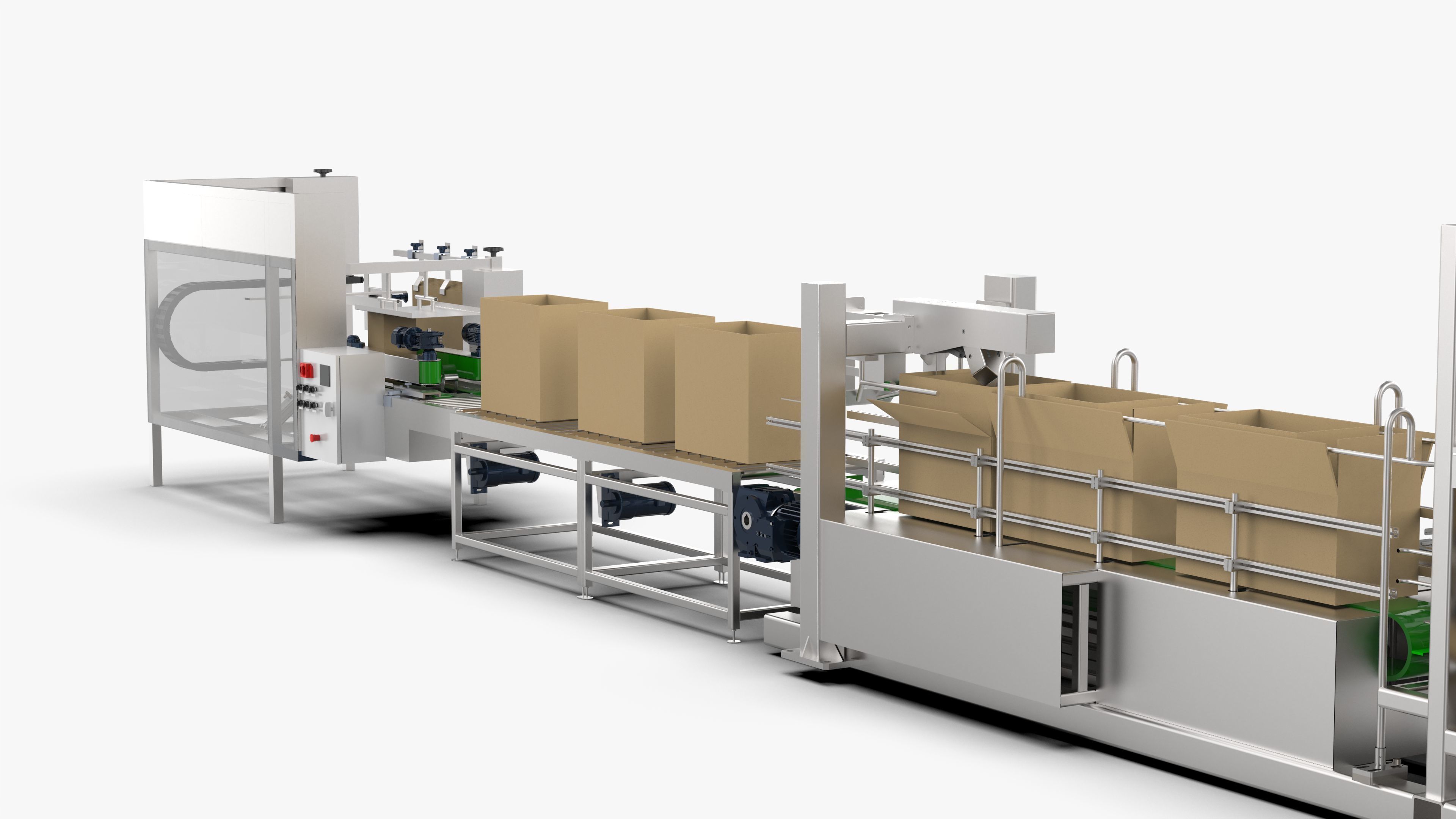 Automatic Carton Unpacking Packing and Palletizing Machine 3D model_13