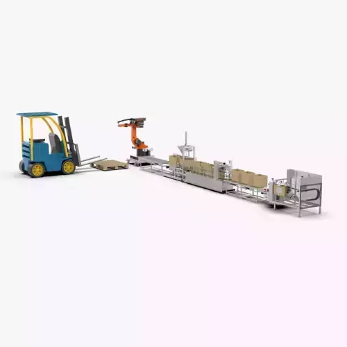 Automatic Carton Unpacking Packing and Palletizing Machine 3D model