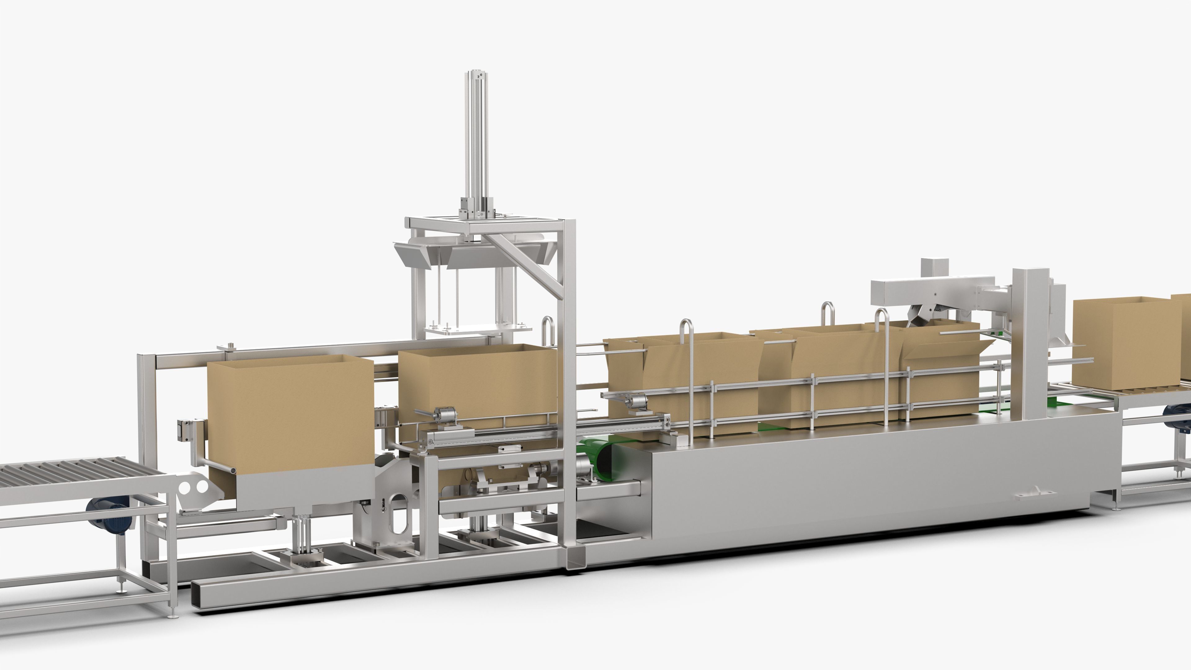 Automatic Carton Unpacking Packing and Palletizing Machine 3D model_16