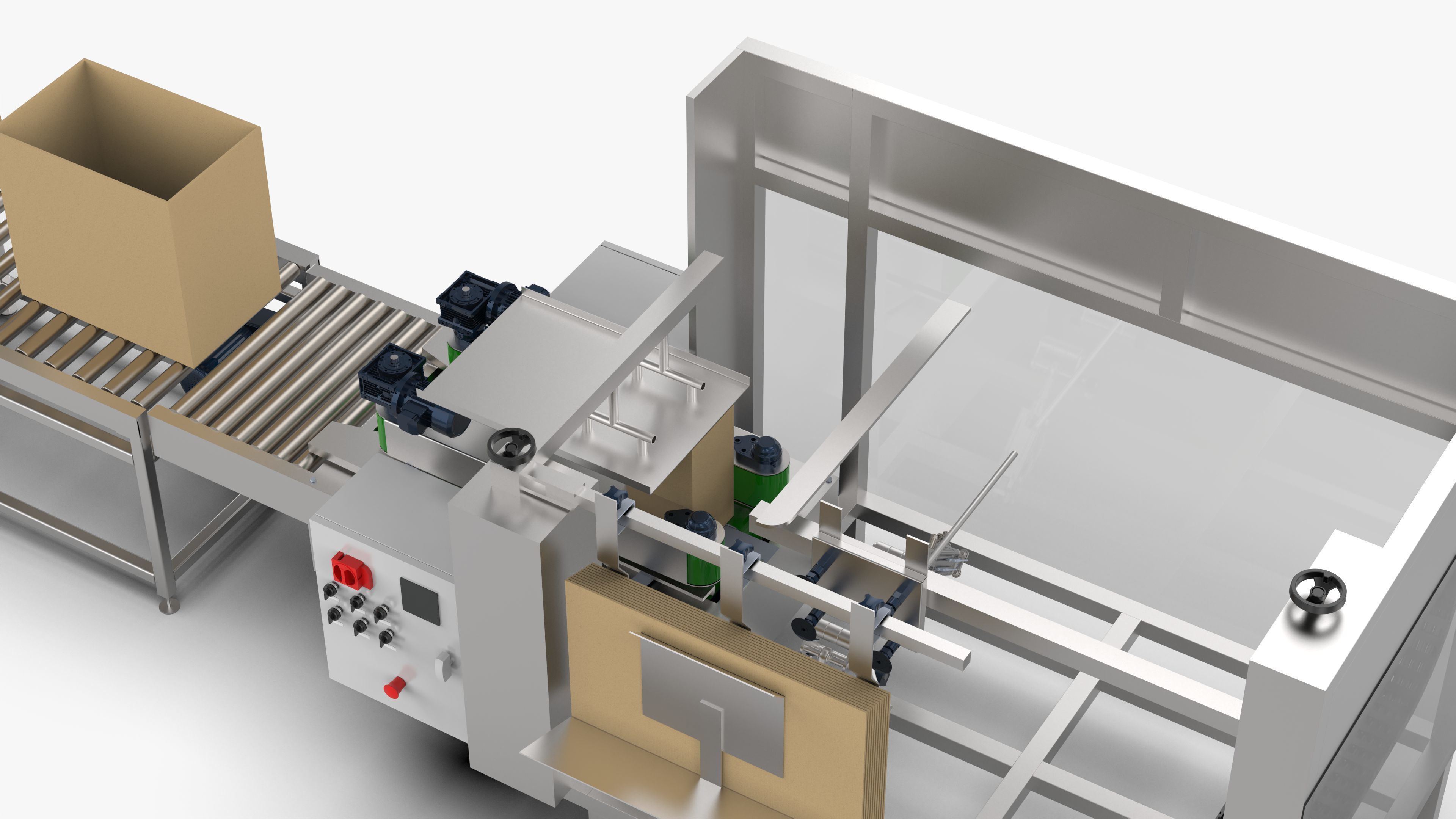 Automatic Carton Unpacking Packing and Palletizing Machine 3D model_11