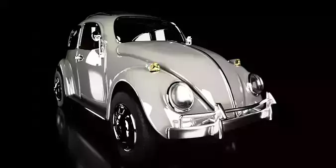 Classic Vw Beetle 3D Model Low-poly 3D model