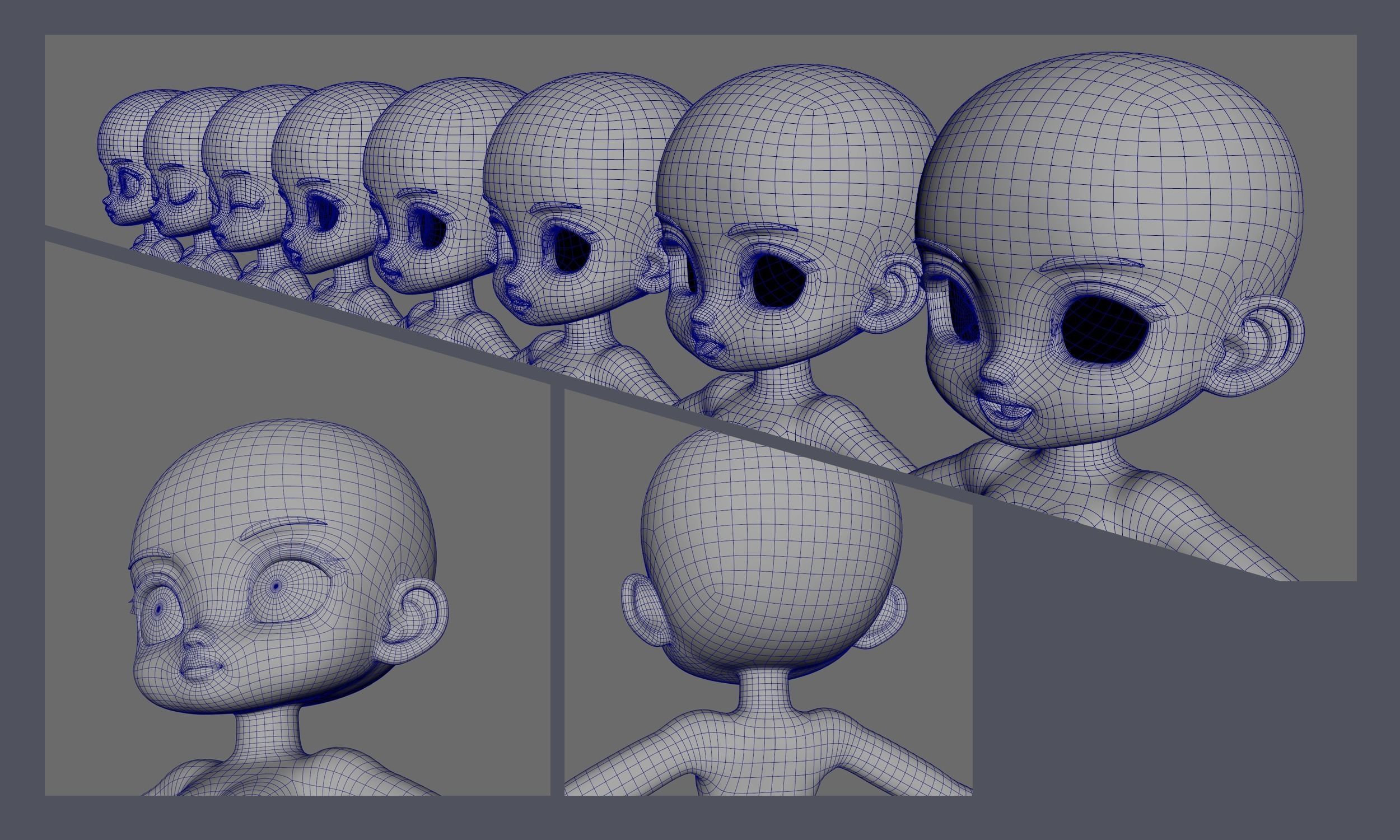 Elia Basemesh wtih Facial Expressions 3D model_6