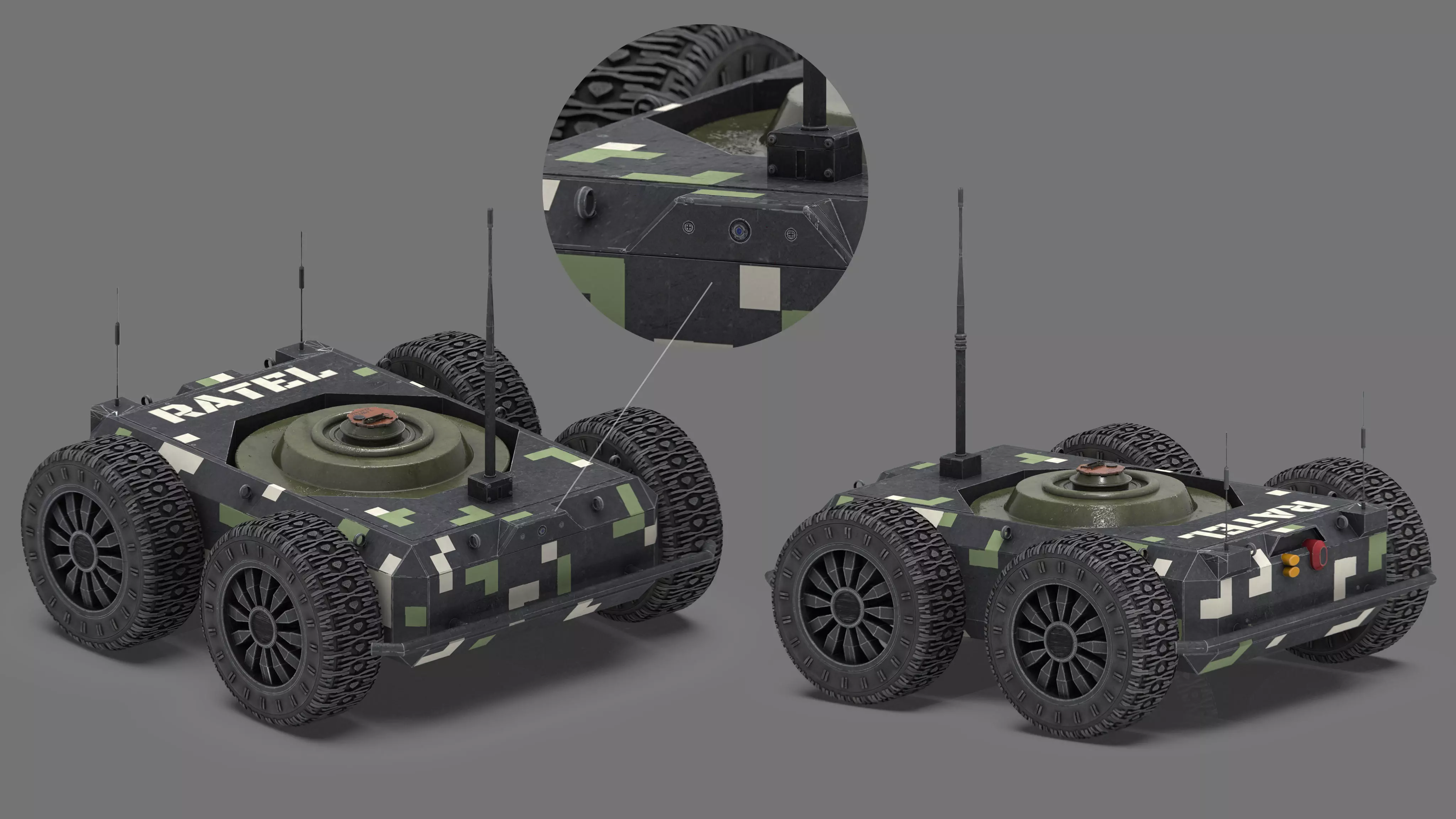 Ratel S Unmanned Ground Vehicle Ultra Realistic 3D Model 3D model_0