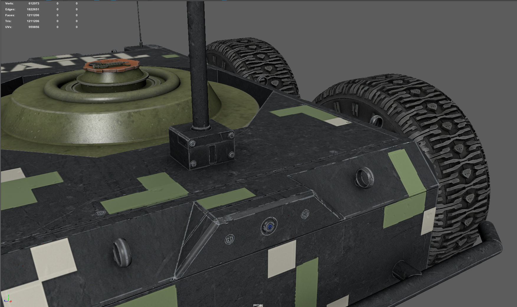 Ratel S Unmanned Ground Vehicle Ultra Realistic 3D Model 3D model_7