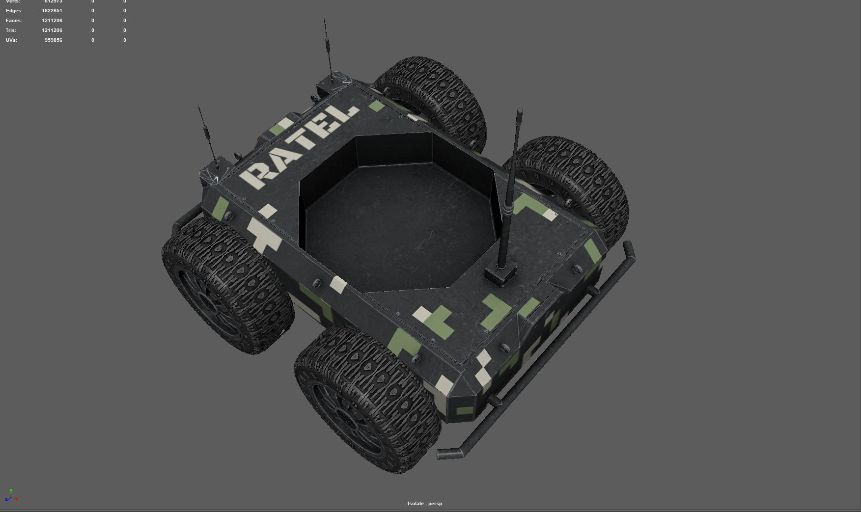 Ratel S Unmanned Ground Vehicle Ultra Realistic 3D Model 3D model_19