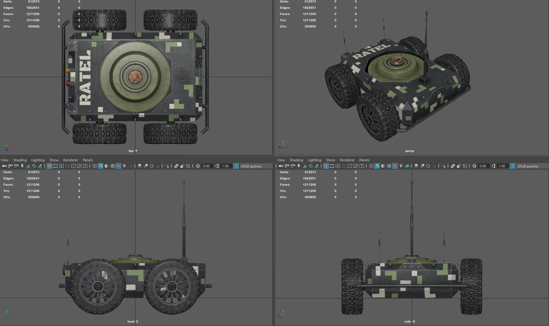 Ratel S Unmanned Ground Vehicle Ultra Realistic 3D Model 3D model_17