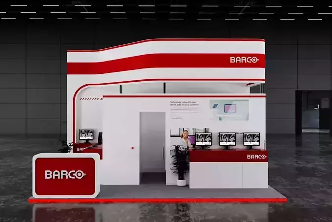 booth6x4 open 3 side 3D model