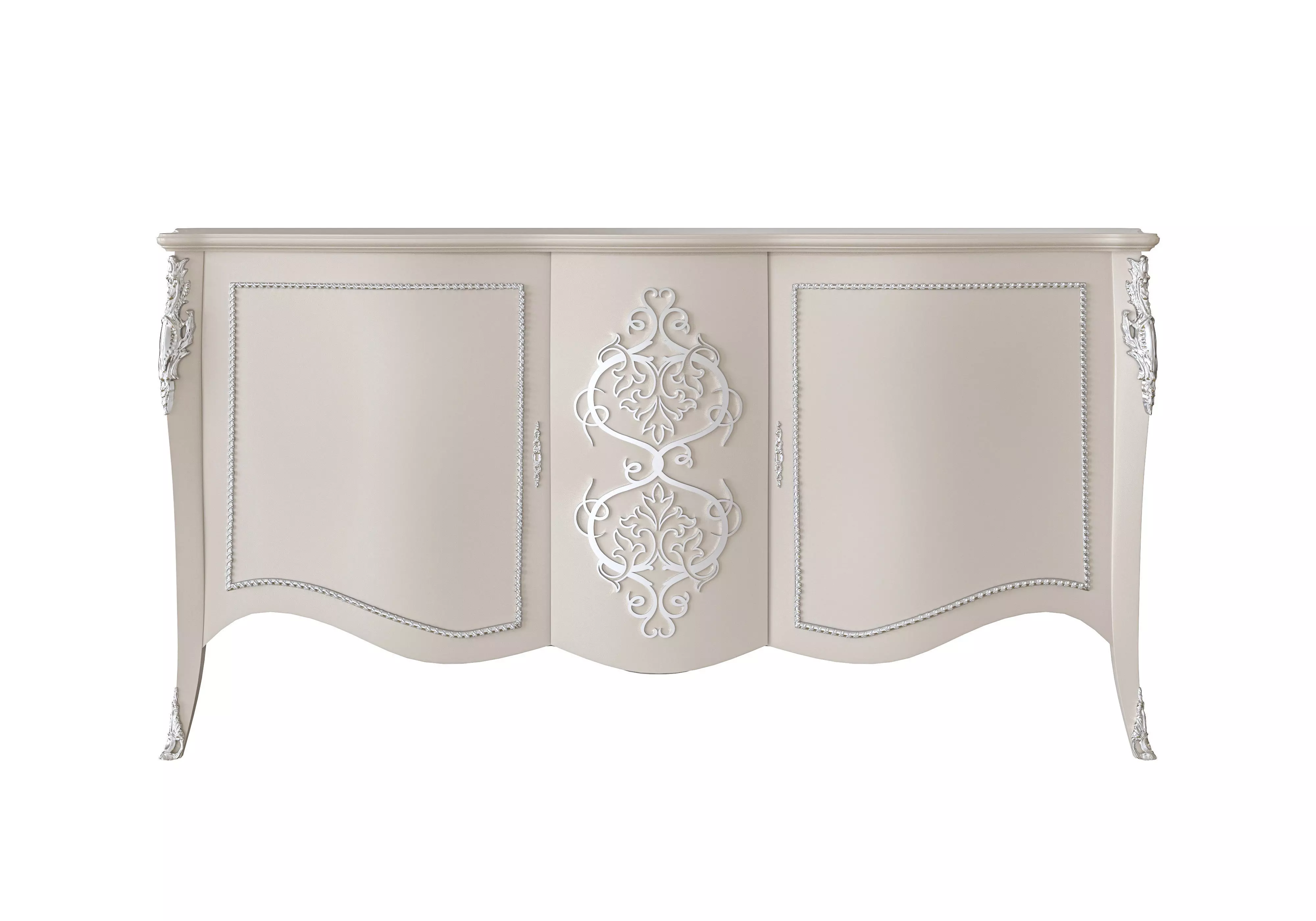 White lacquered sideboard by MODENESE 3D model