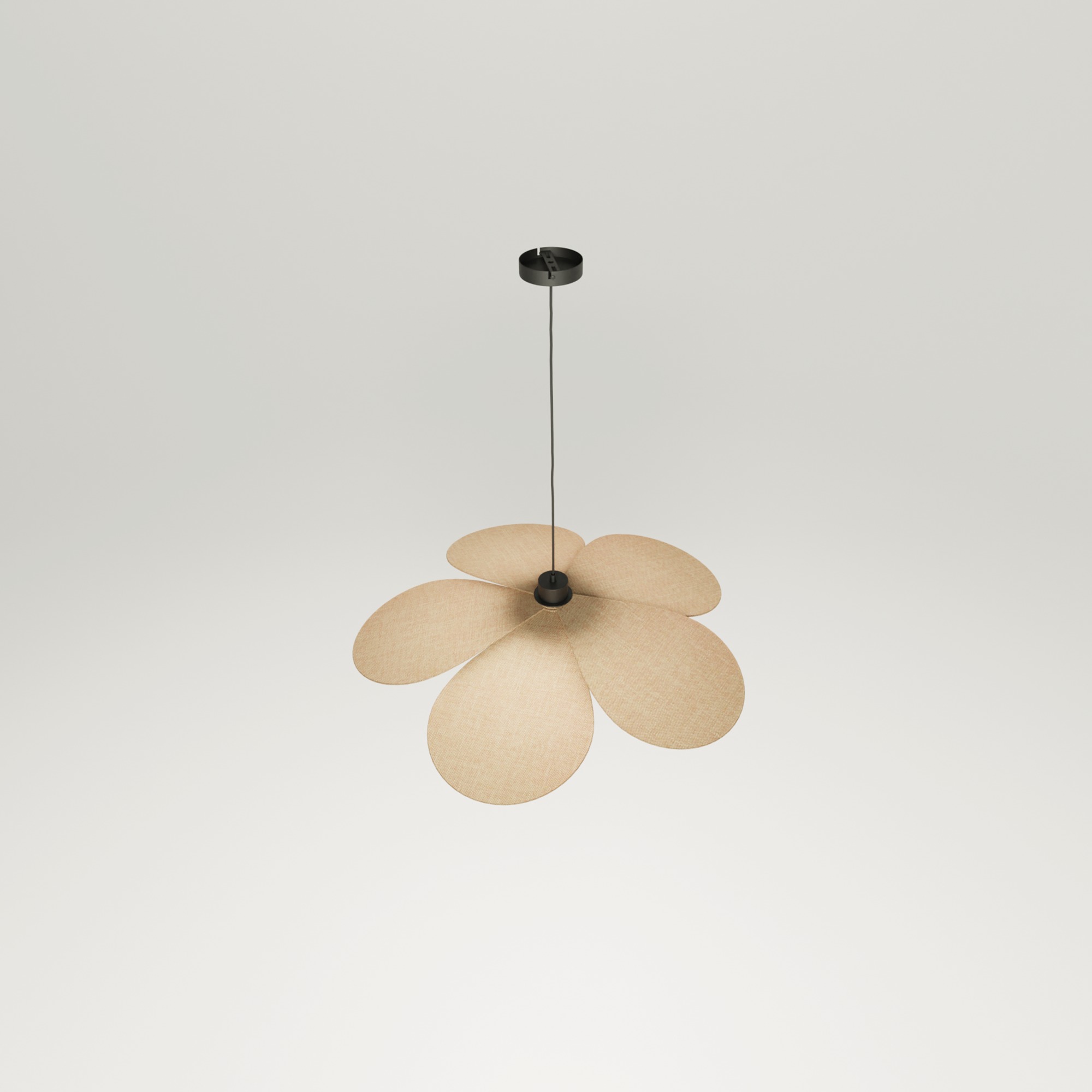 Fabric ceiling Lamp Free 3D model_1