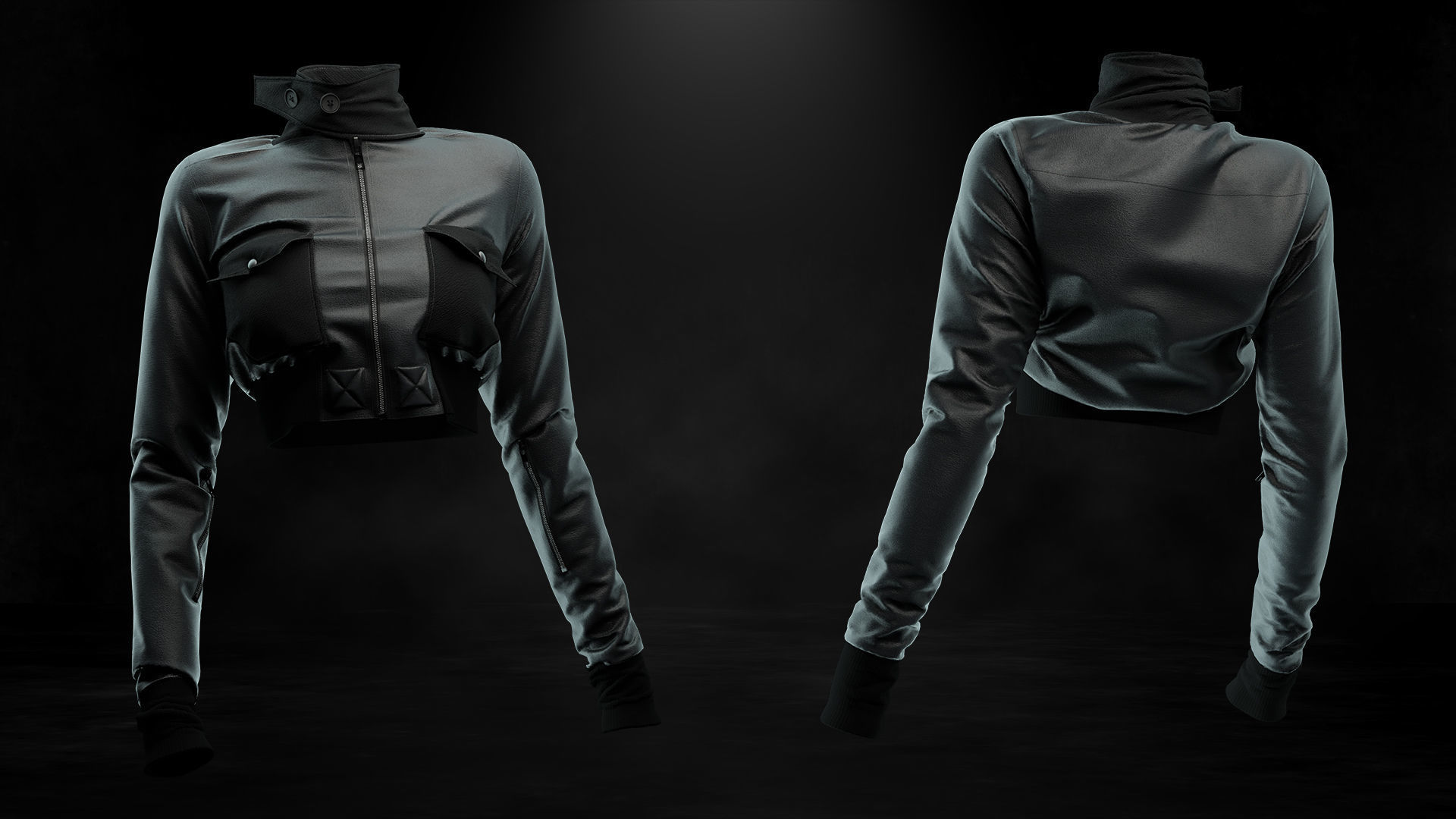 6 Leather Jacket  3D print model_2