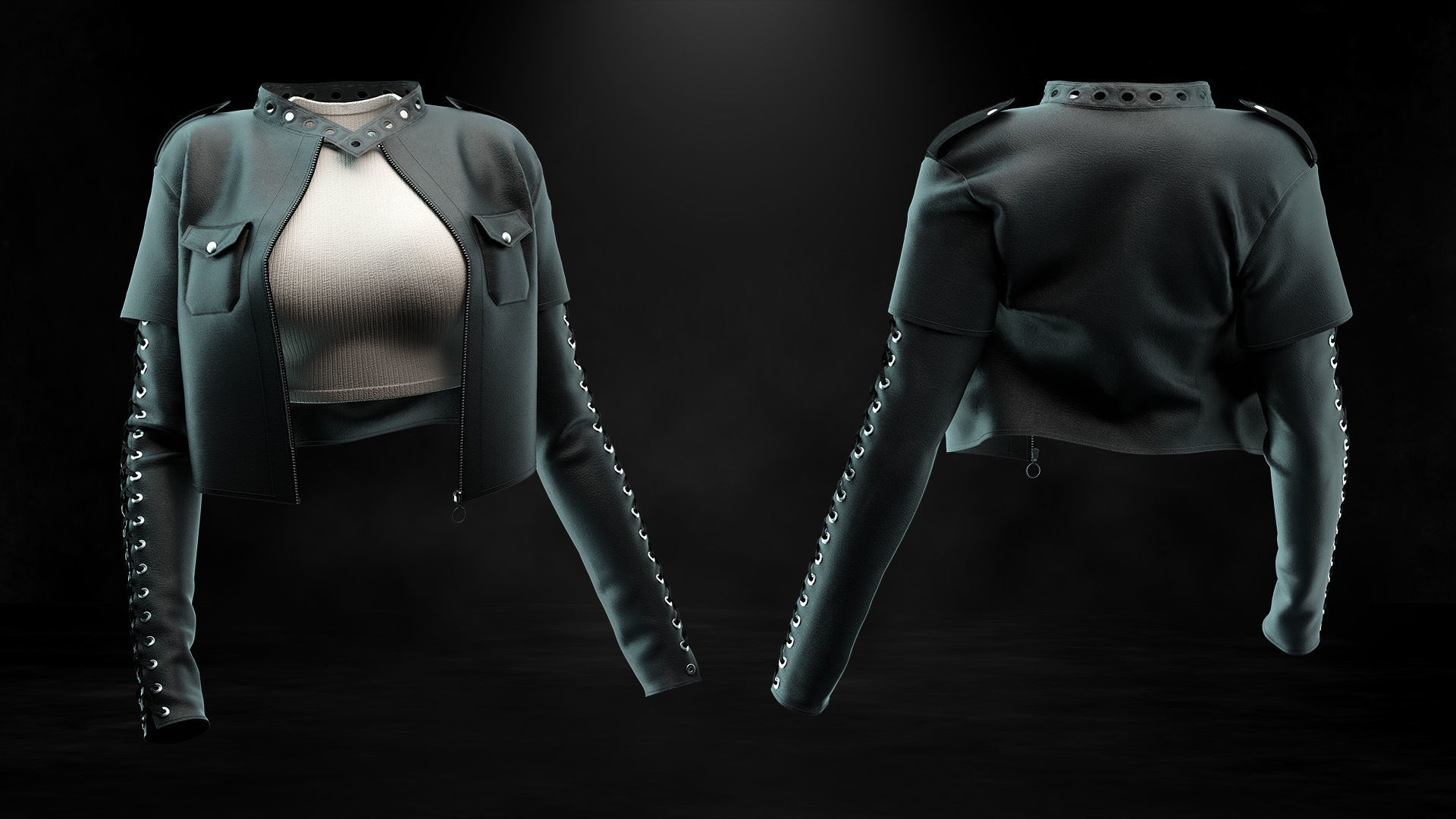 6 Leather Jacket  3D print model_6