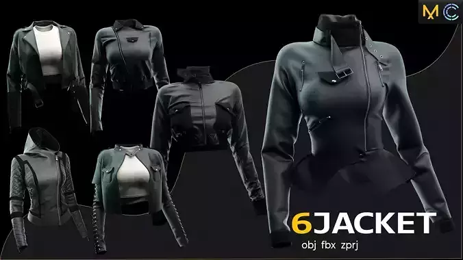 6 Leather Jacket  3D print model 6 Leather Jacket  3D print model