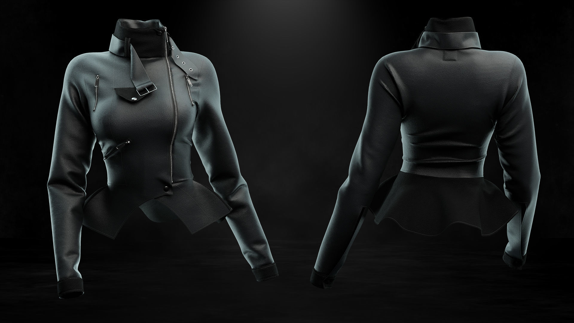 6 Leather Jacket  3D print model_5