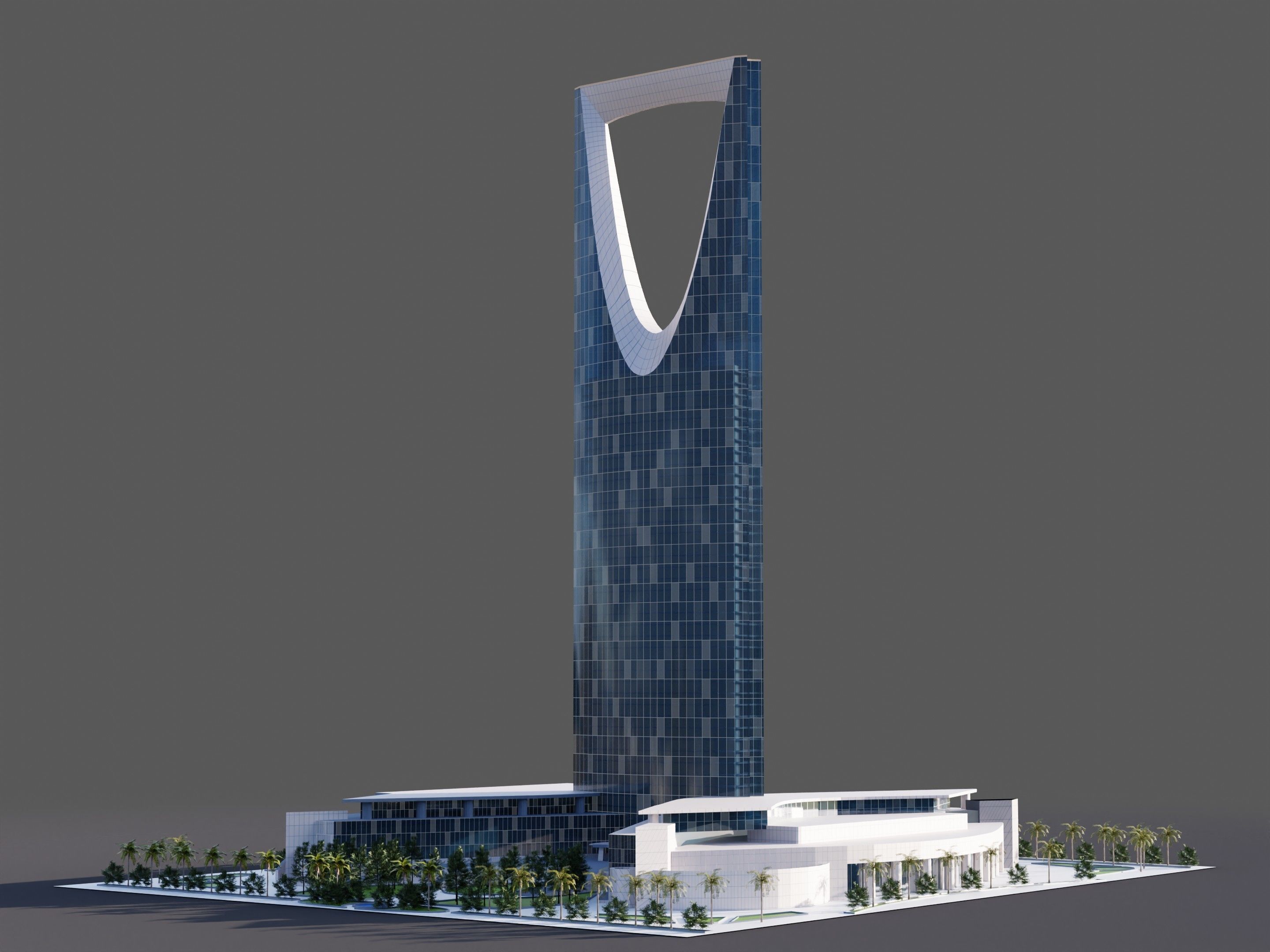 Kingdom Centre - Riyadh saudi arabia 3D model_1